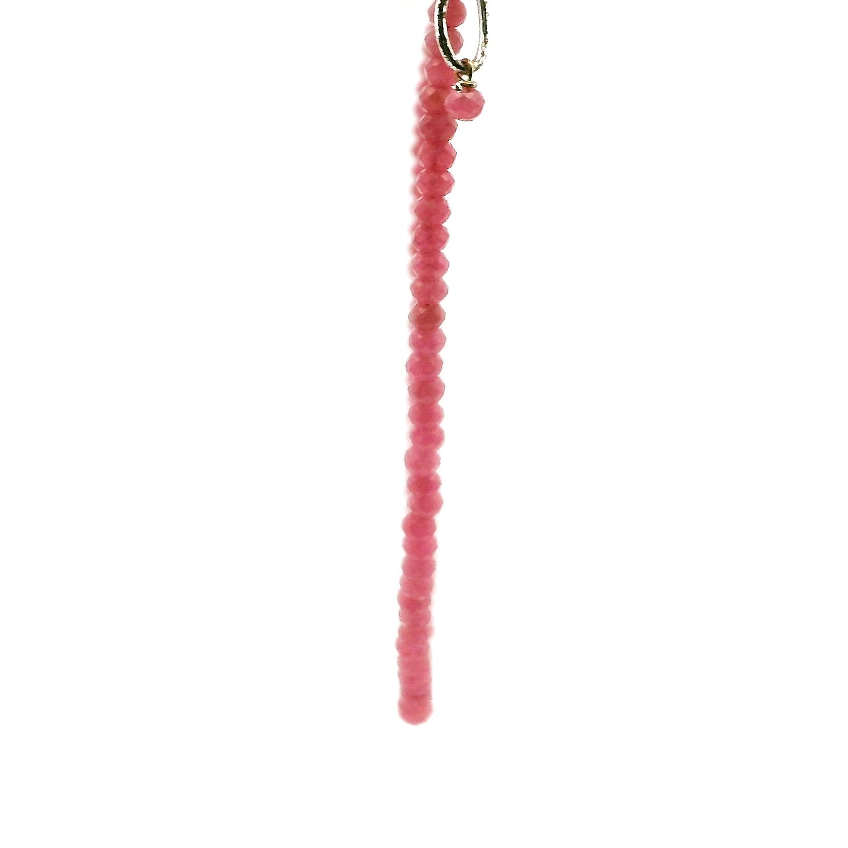 Rhodonite Micro Faceted Necklace 925 Silver for Attraction and Self-Worth