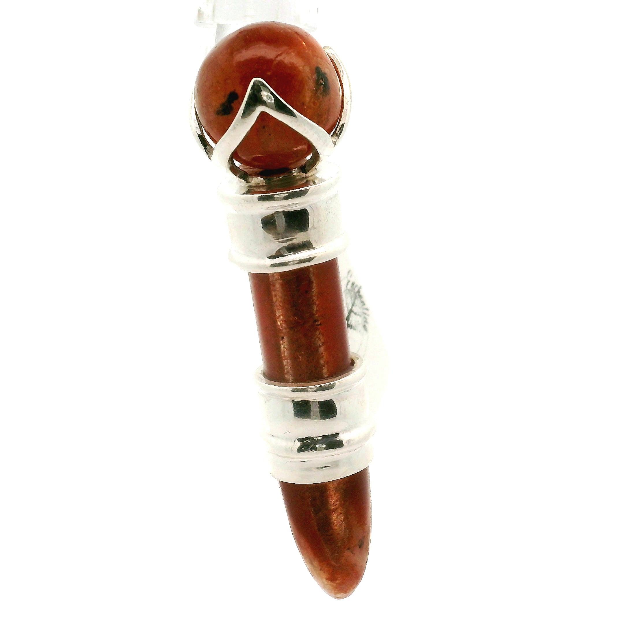Sunstone Wandlet Wand Pendant .925 Silver for Manifestation and Abundance