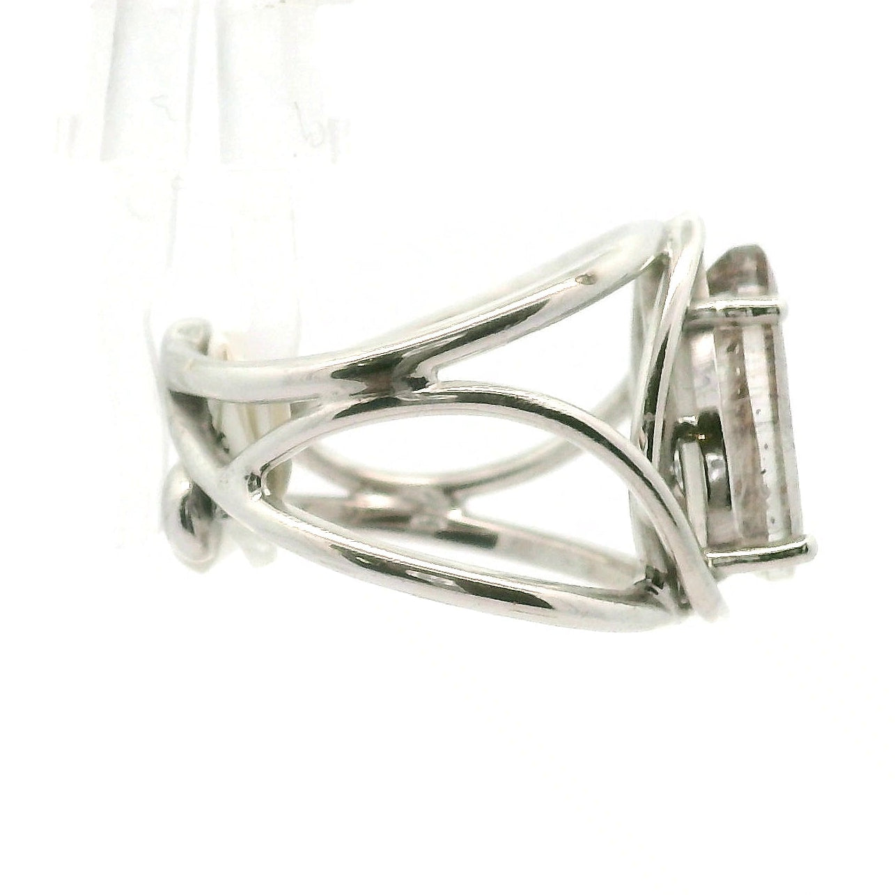 Pink Fire Covellite in Quartz Cuff Ring .925 Silver (Gem Grade) for Spiritual Evolution and Energy Flow