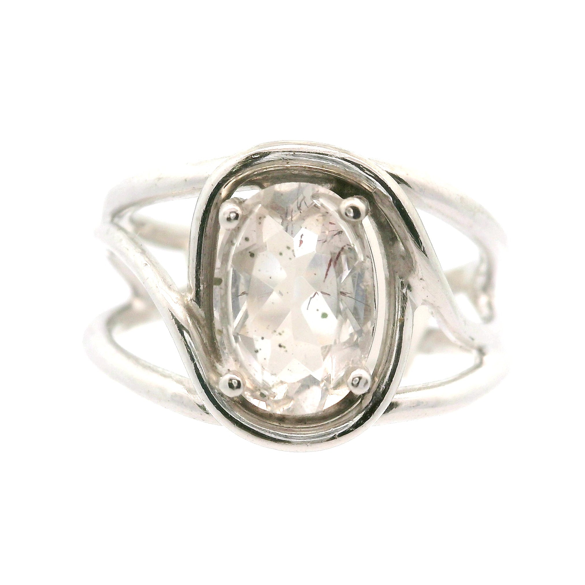 Pink Fire Covellite in Quartz Cuff Ring .925 Silver (Gem Grade) for Spiritual Evolution and Energy Flow