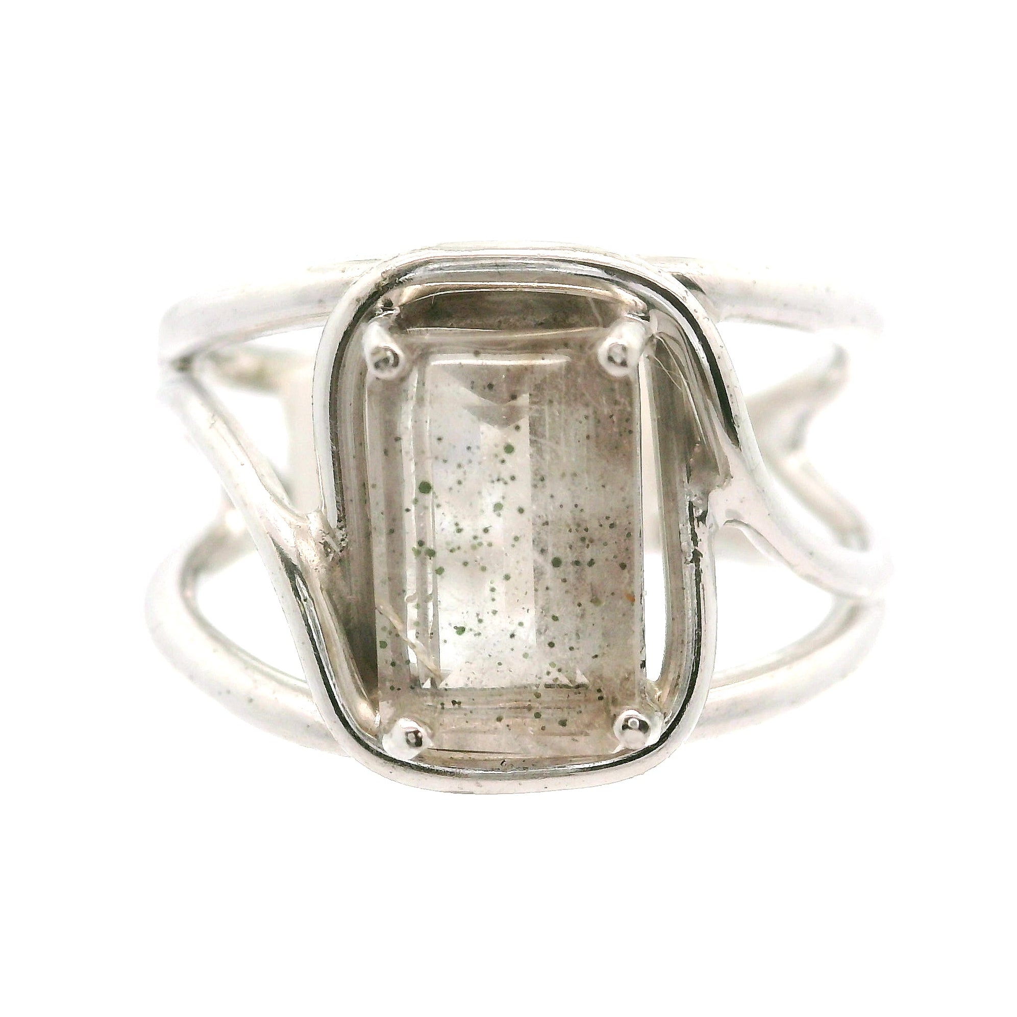 Pink Fire Covellite in Quartz Cuff Ring .925 Silver (Gem Grade) for Spiritual Evolution and Energy Flow