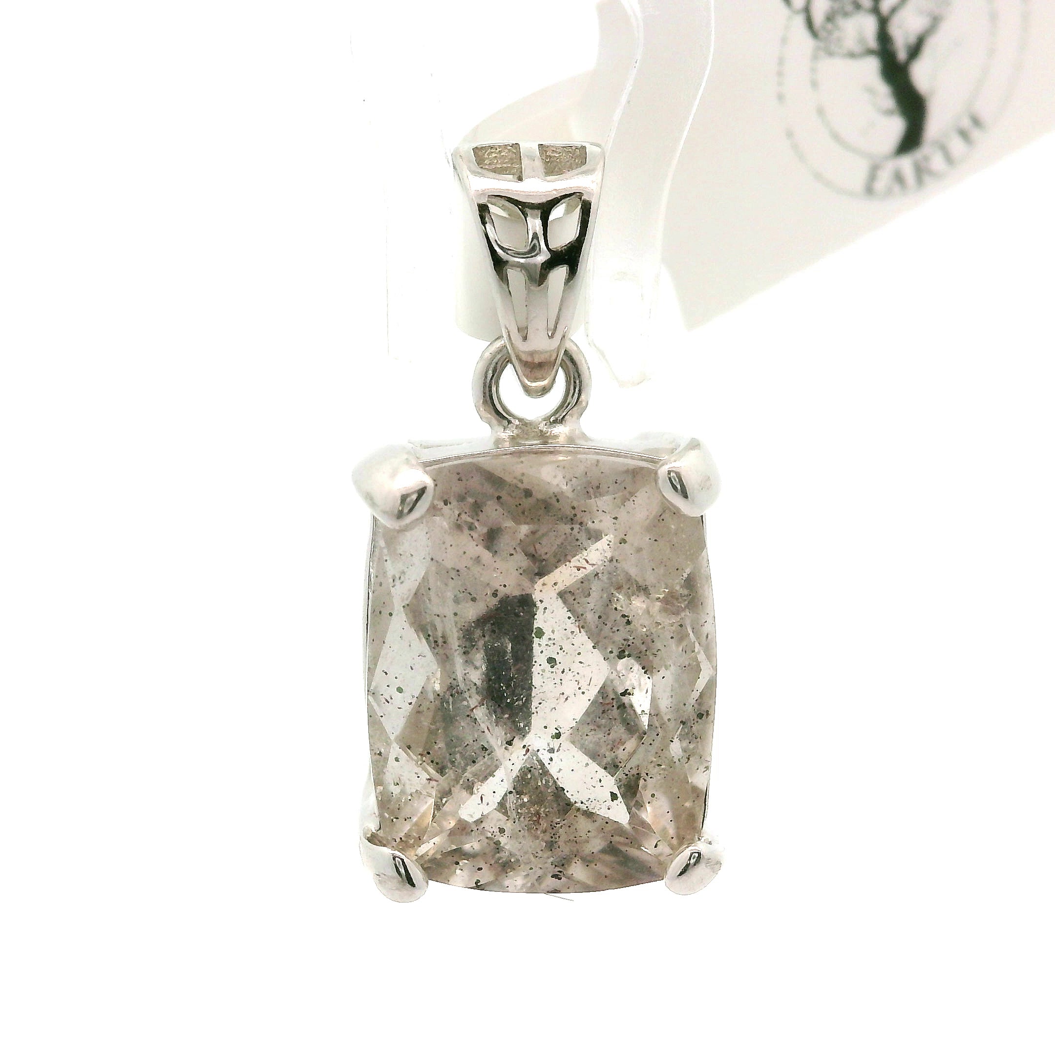 Pink Fire Covellite in Quartz .925 Silver Pendant for Manifestation and Abundance