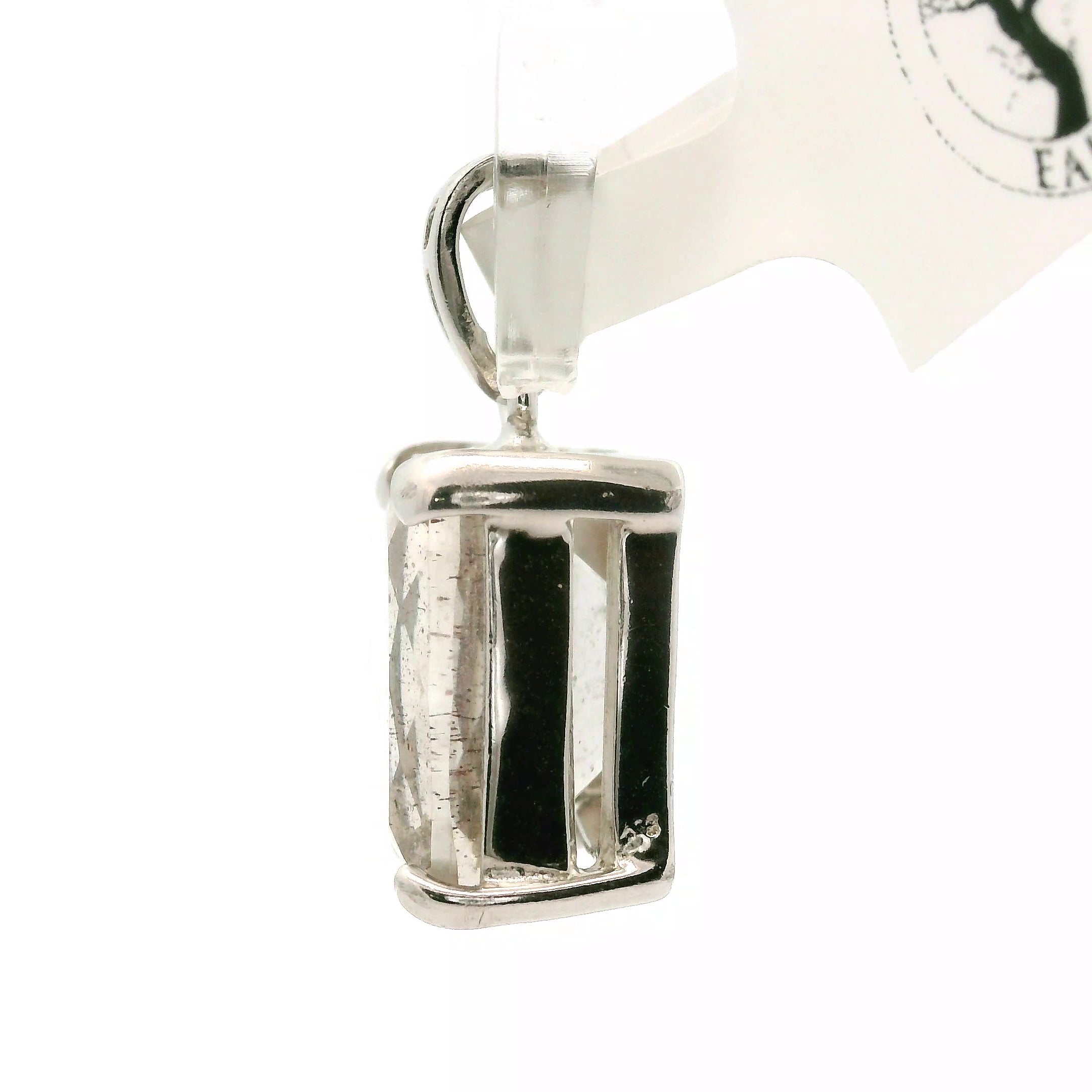 Pink Fire Covellite in Quartz .925 Silver Pendant for Manifestation and Abundance