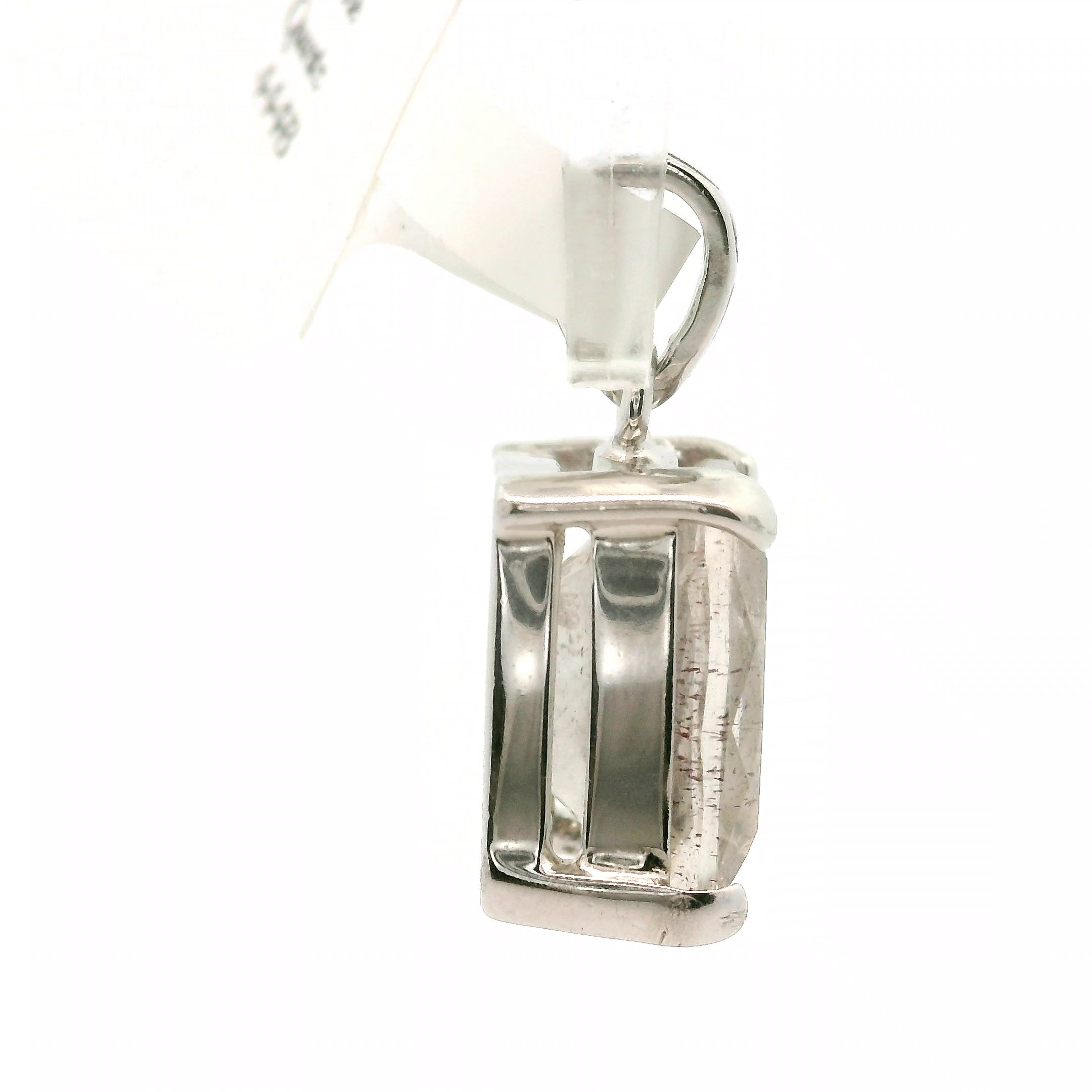 Pink Fire Covellite in Quartz .925 Silver Pendant for Manifestation and Abundance