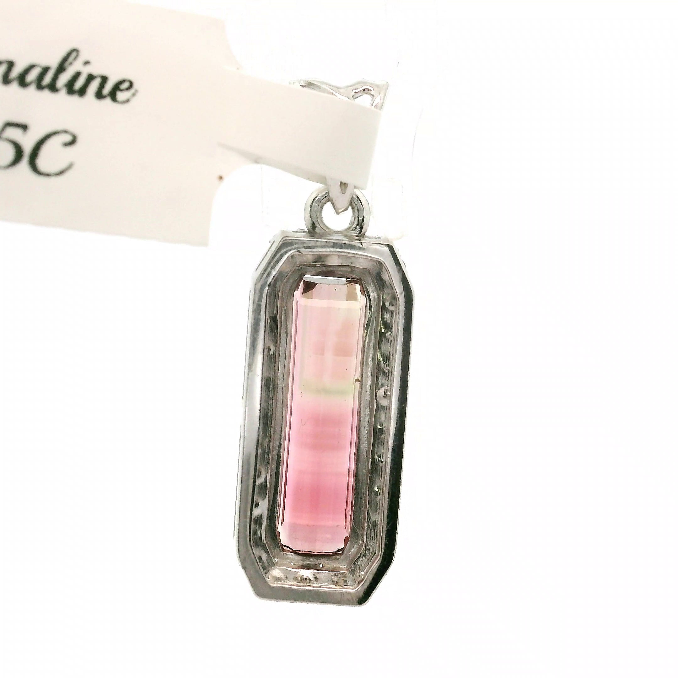 Multi-Color Tourmaline with Tourmaline Pavé Pendant.925 Silver for Passion for Life and Healing