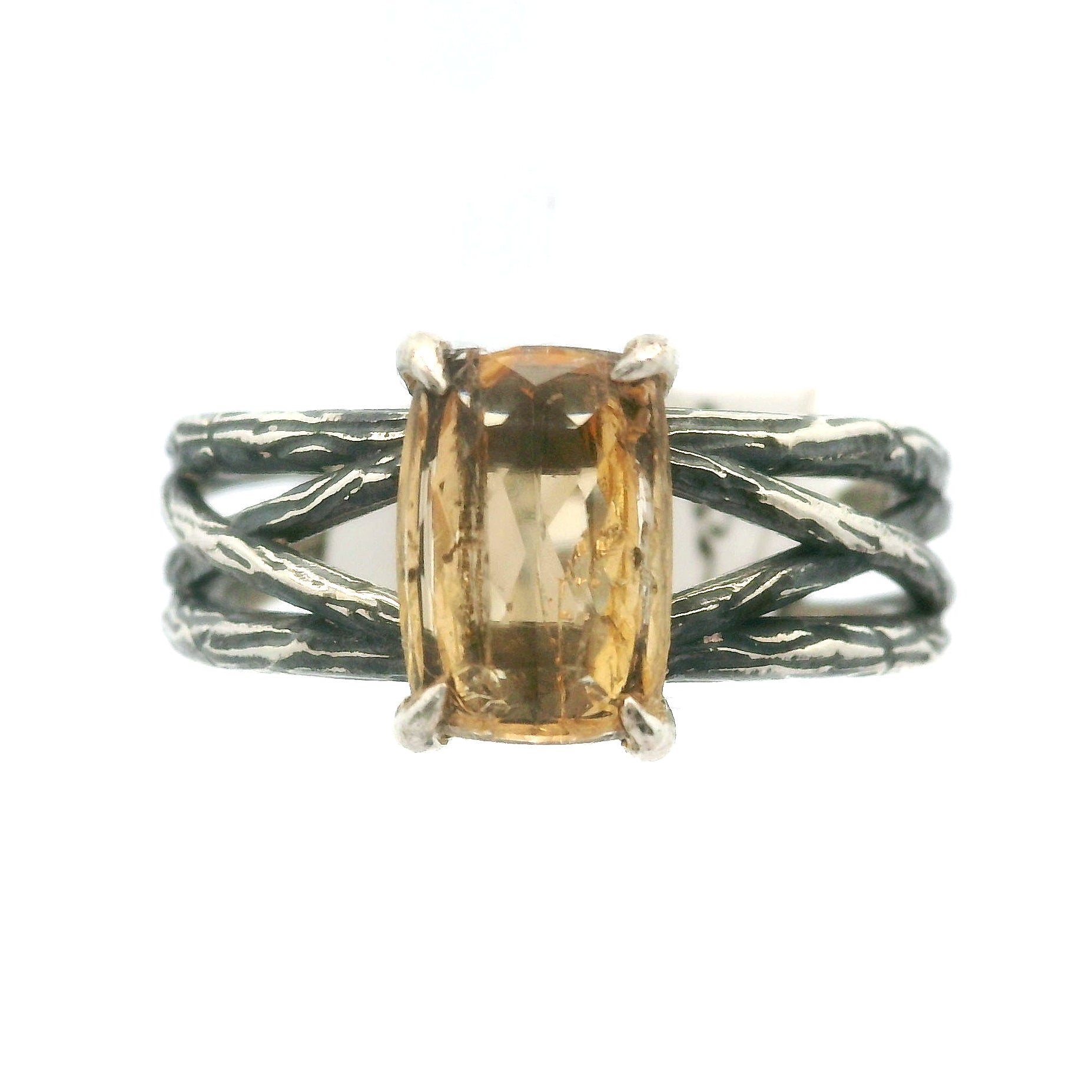 Imperial Topaz Bad Witch Cuff Ring .925 Silver for Taking Action with Purpose