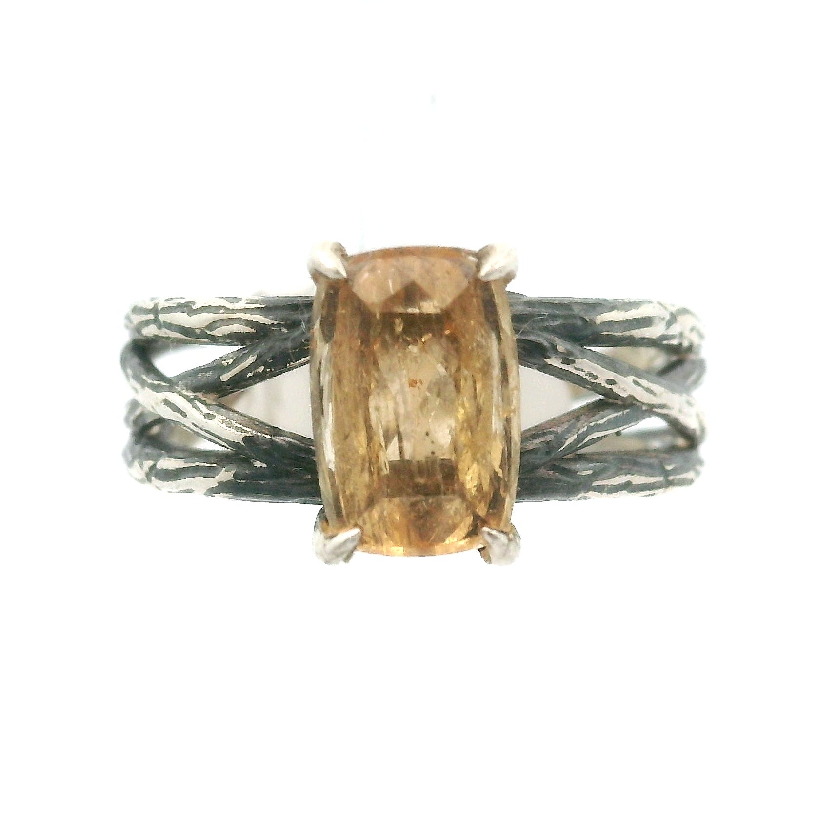 Imperial Topaz Bad Witch Cuff Ring .925 Silver for Taking Action with Purpose