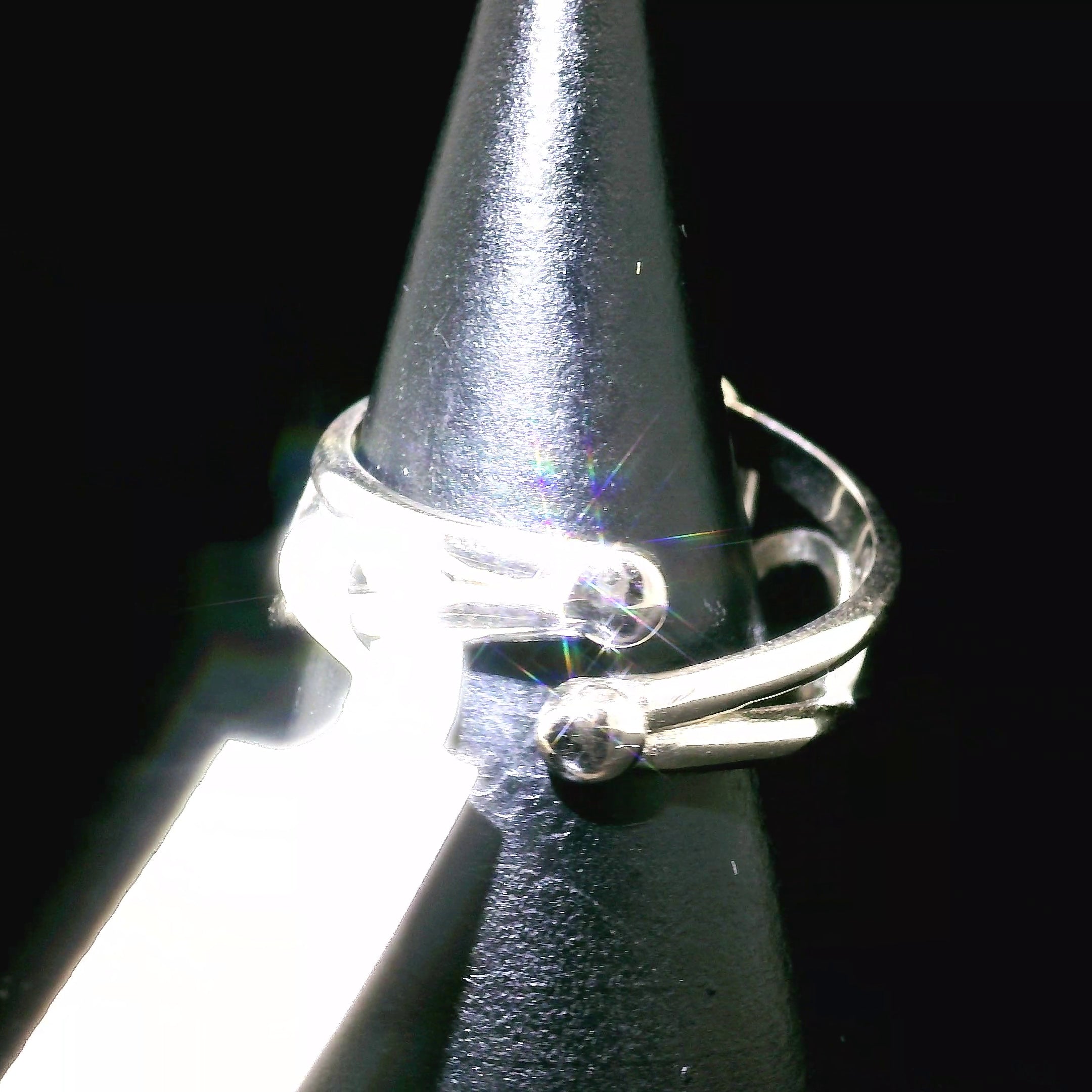 Idocrase Vesuvianite Cuff Ring .925 Silver for Courage, Growth and Change