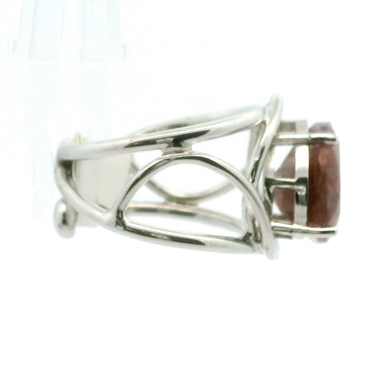 Iolite Cuff Ring .925 Silver for Meditation and Positive Mindset