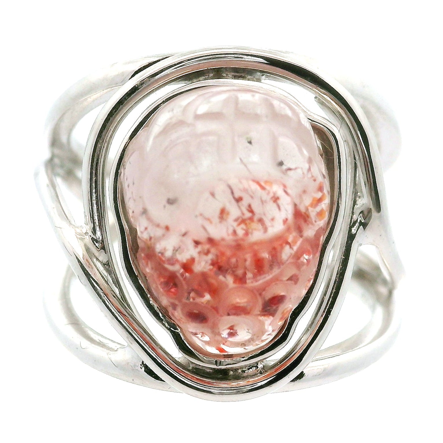 Super 7 Money Toad Cuff Ring .925 Silver (High Quality) for Awakening your Gifts and Creating your Dream Life
