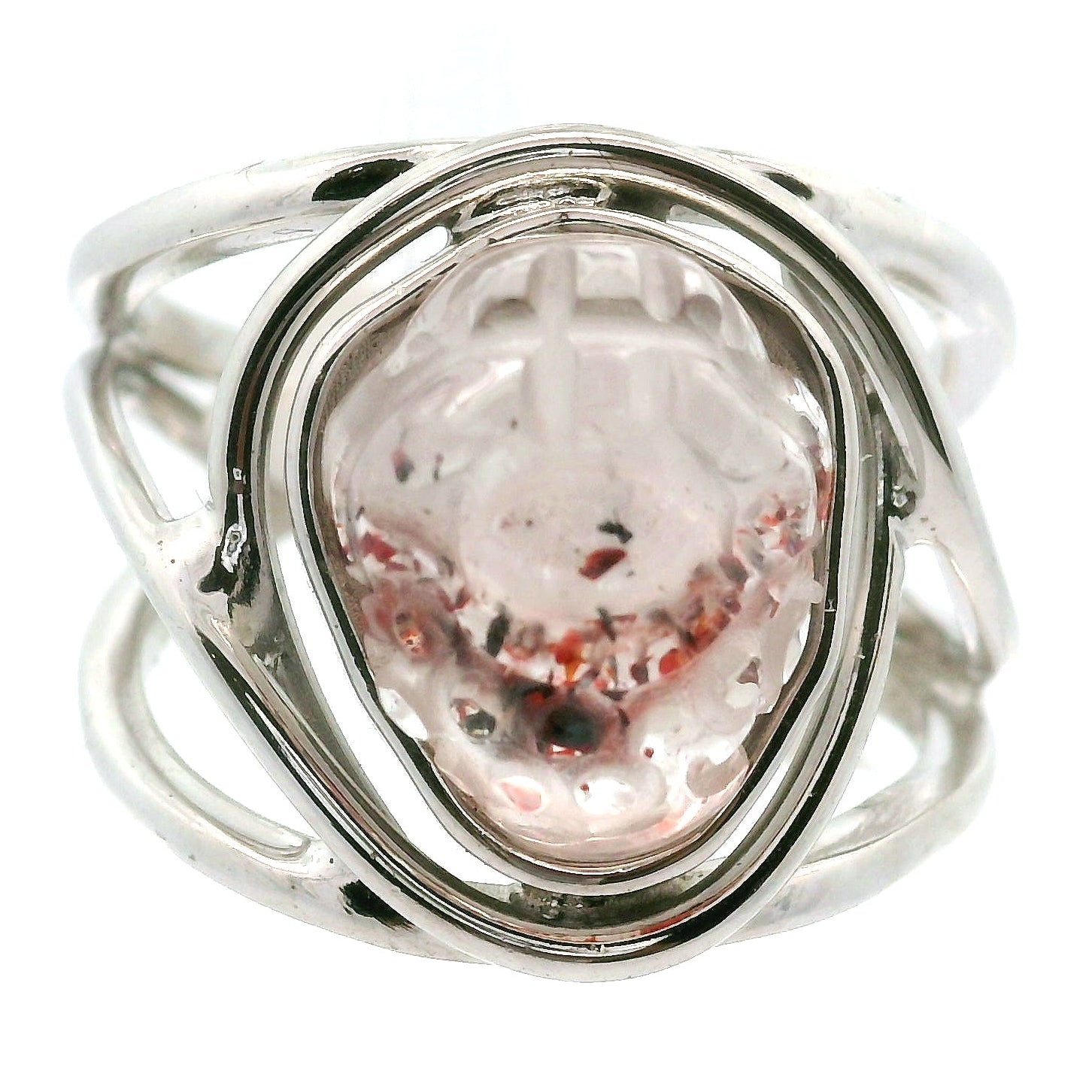Super 7 Money Toad Cuff Ring .925 Silver (High Quality) for Awakening your Gifts and Creating your Dream Life