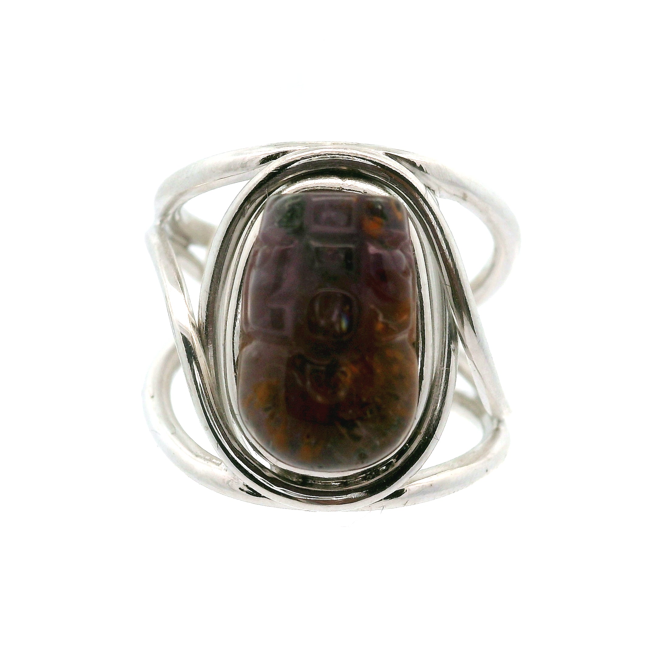 Super 7 Pixchu Cuff Ring .925 Sterling Silver for Creating your Dream Life