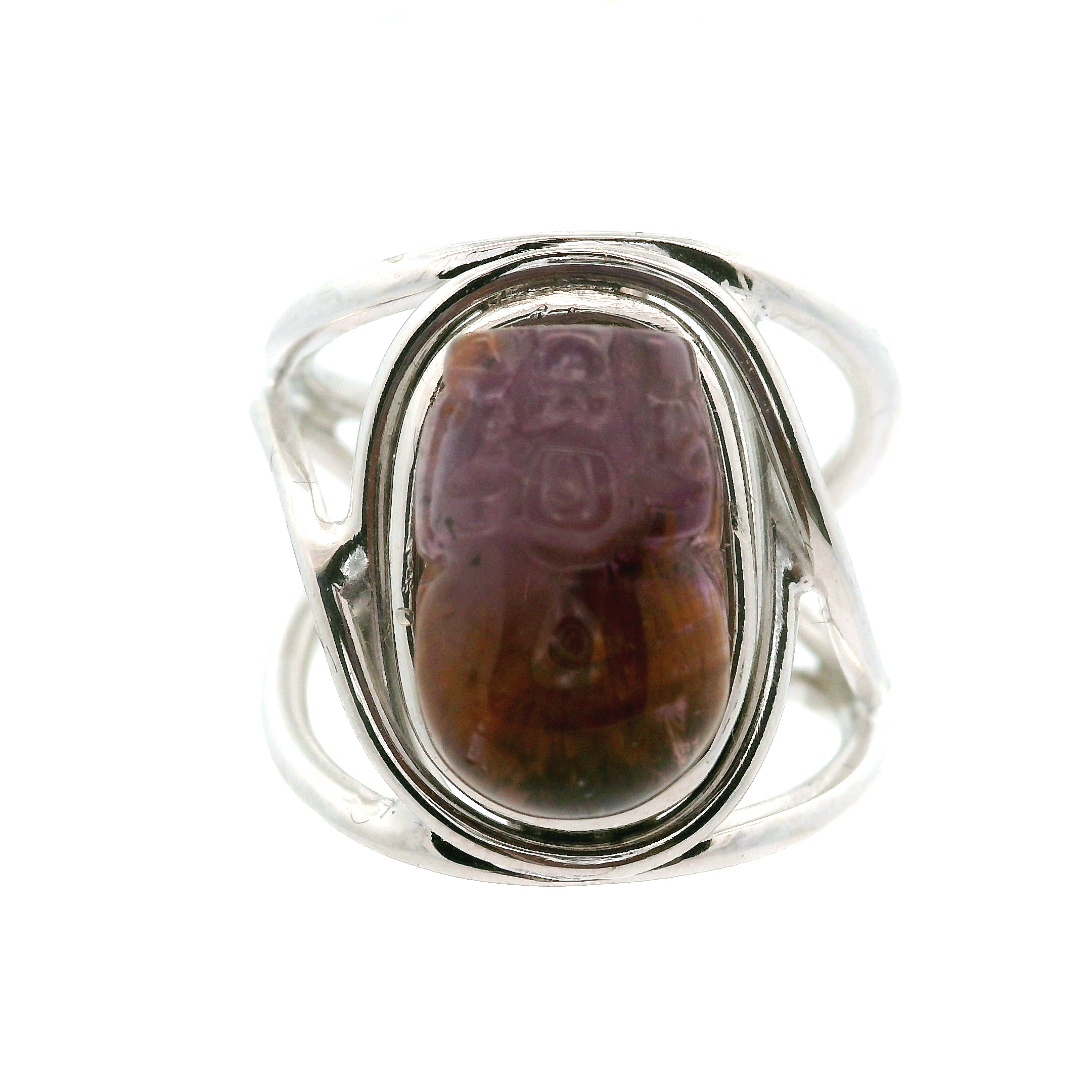 Super 7 Pixchu Cuff Ring .925 Sterling Silver for Creating your Dream Life
