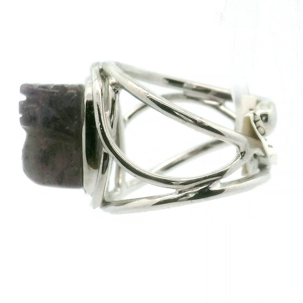 Iolite Pixchu Cuff Ring .925 Silver for Enhancing your Intuitive Gifts and Prophetic Visions