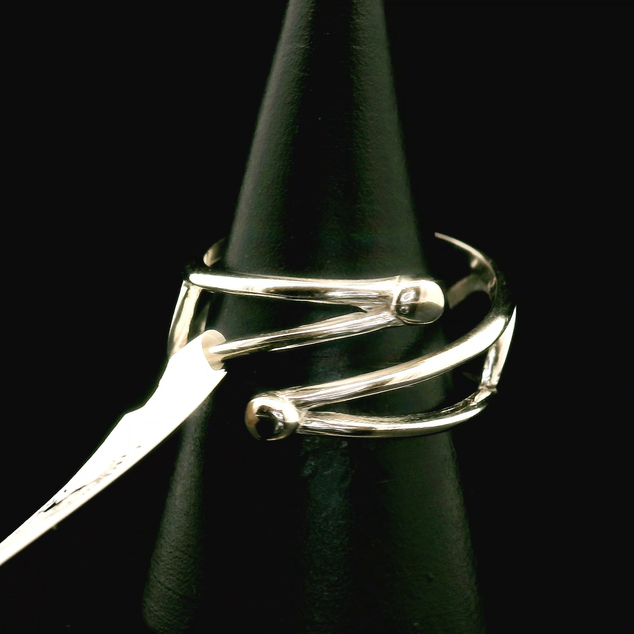 Chrome Diopside and Amethyst Ring Cuff Ring .925 Silver for Compassion, Emotional Healing and Global Healing