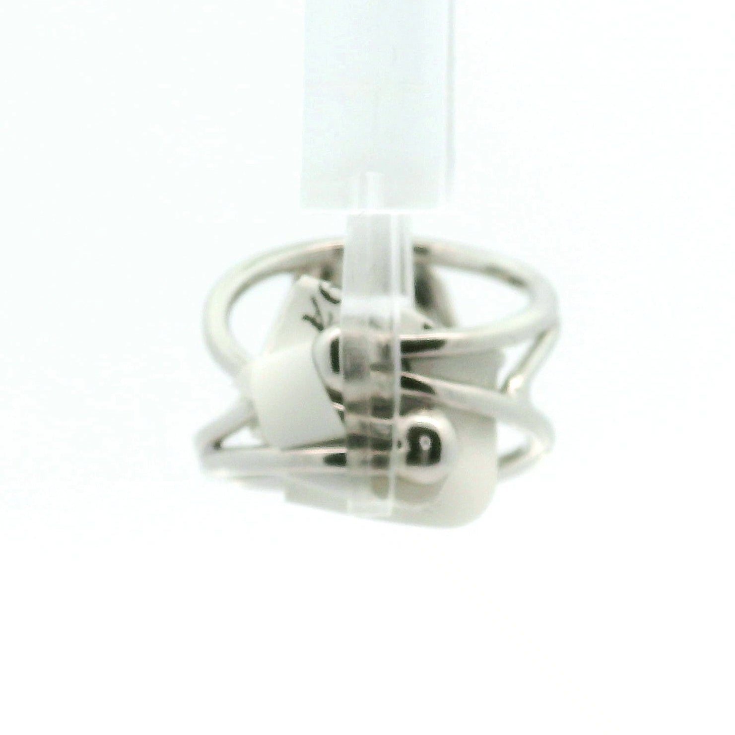 Rainbow Moonstone Pixchu Cuff Ring .925 Silver for New Beginnings, Protection and Manifestation