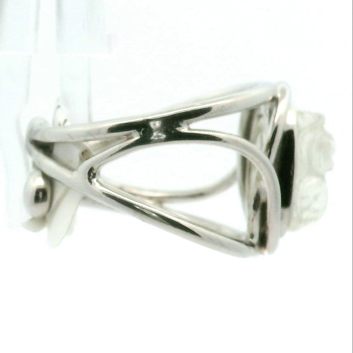 Rainbow Moonstone Pixchu Cuff Ring .925 Silver for New Beginnings, Protection and Manifestation