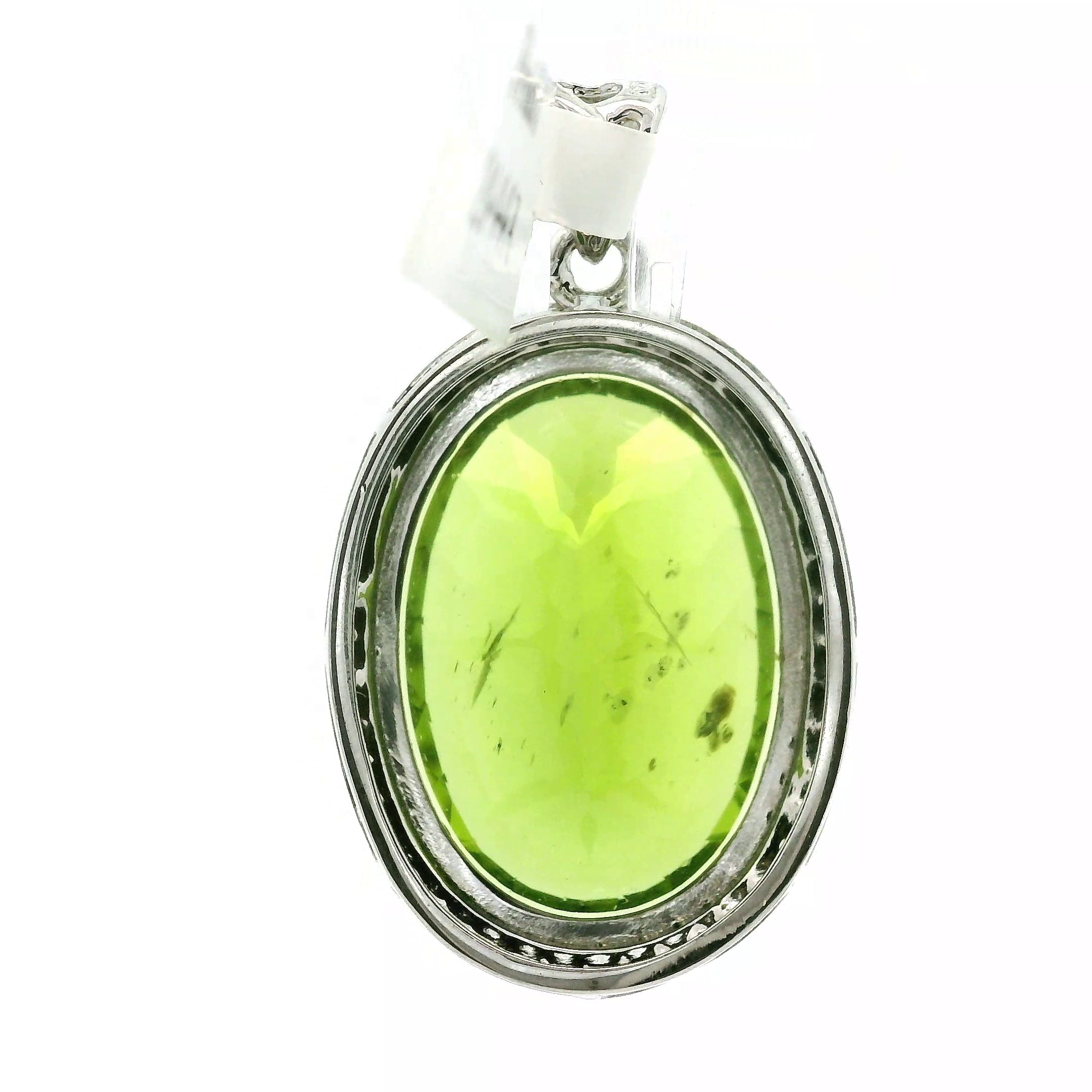 Peridot Pavé Cuff Ring and Pendant .925 Silver for Luck and Prosperity