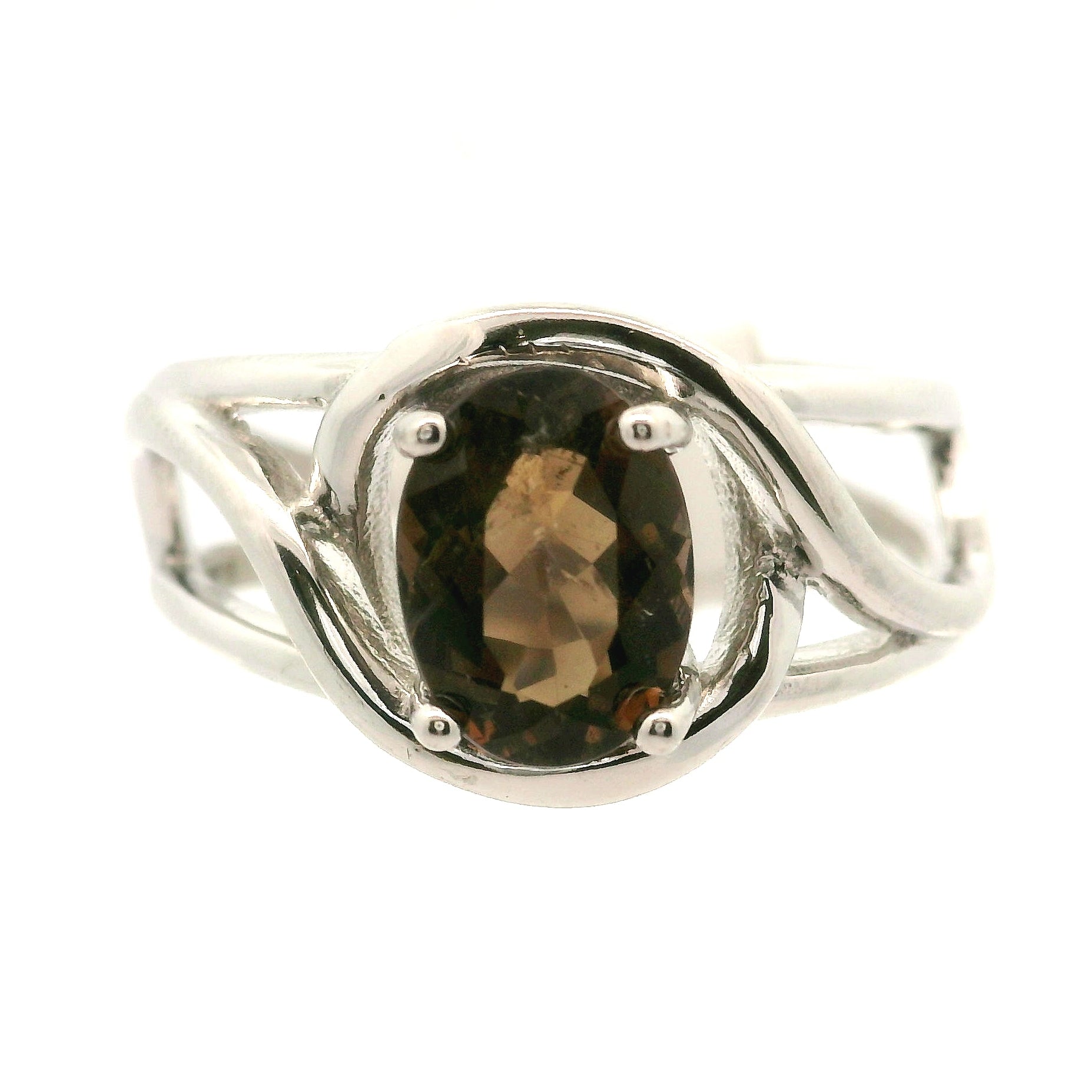 Brown Color Shift Tourmaline Midi Cuff Ring .925 Silver for Transformation