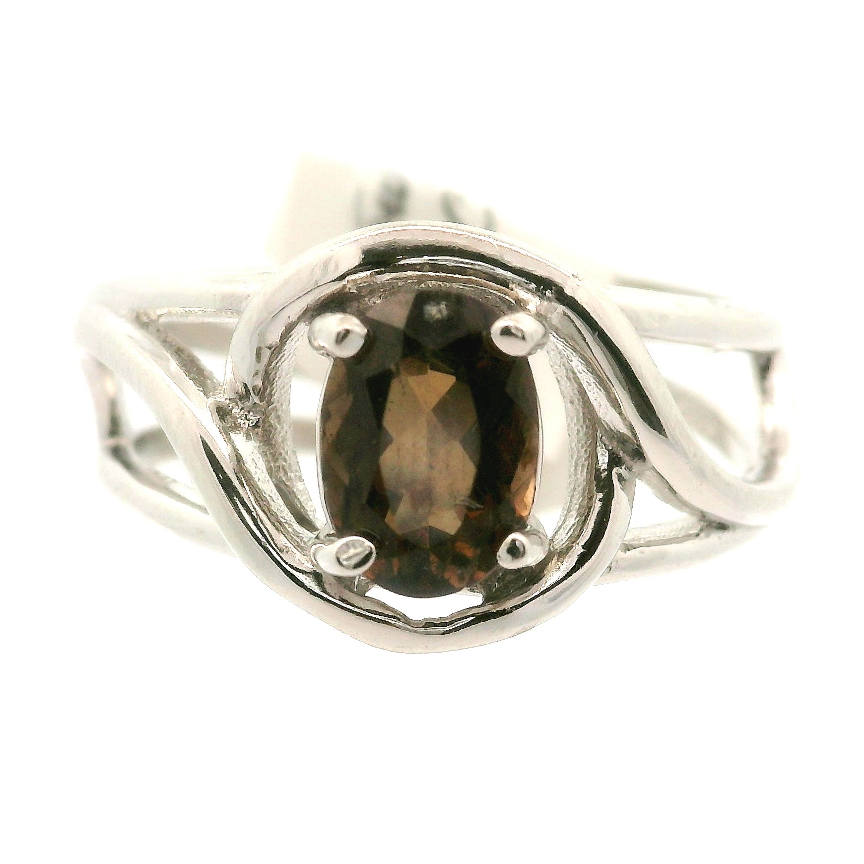 Brown Color Shift Tourmaline Midi Cuff Ring .925 Silver for Transformation