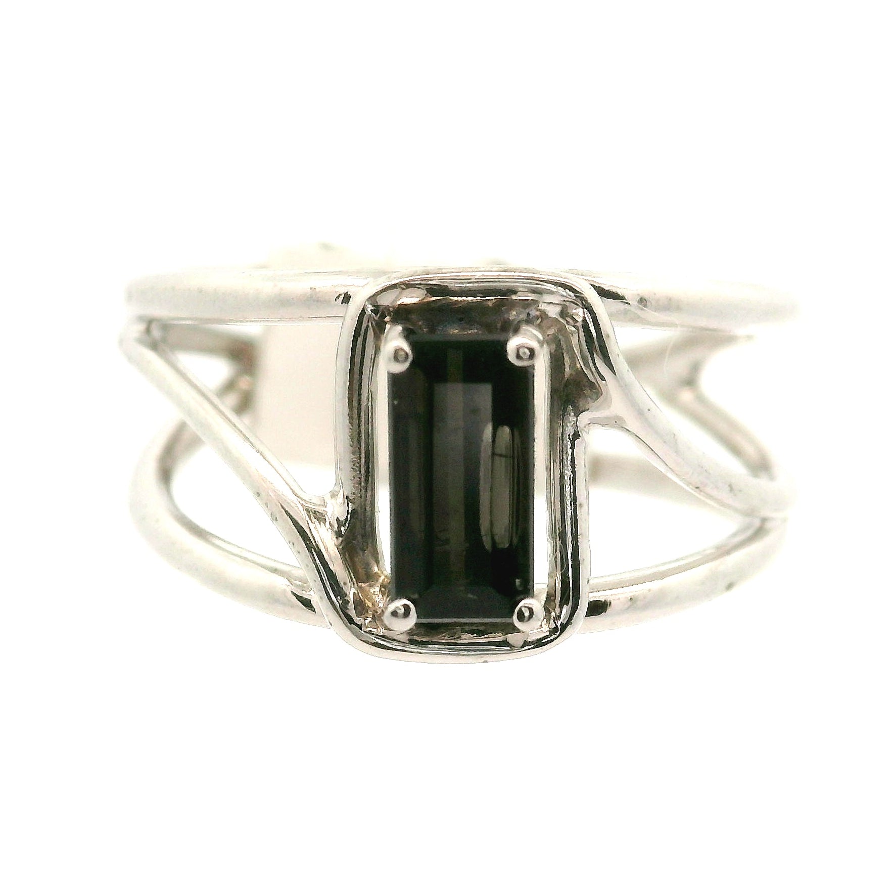 Brown Color Shift Tourmaline Midi Cuff Ring .925 Silver for Transformation