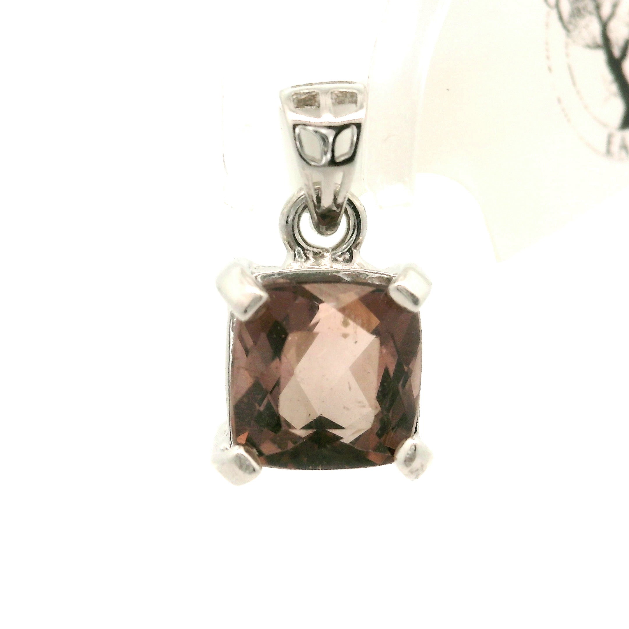 Brown Color Shift Tourmaline Pendant .925 Silver for Transformation