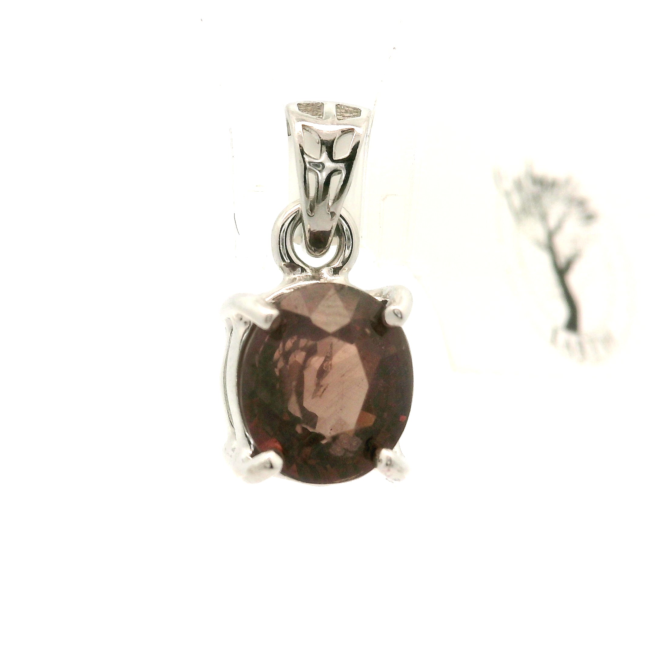 Brown Color Shift Tourmaline Pendant .925 Silver for Transformation