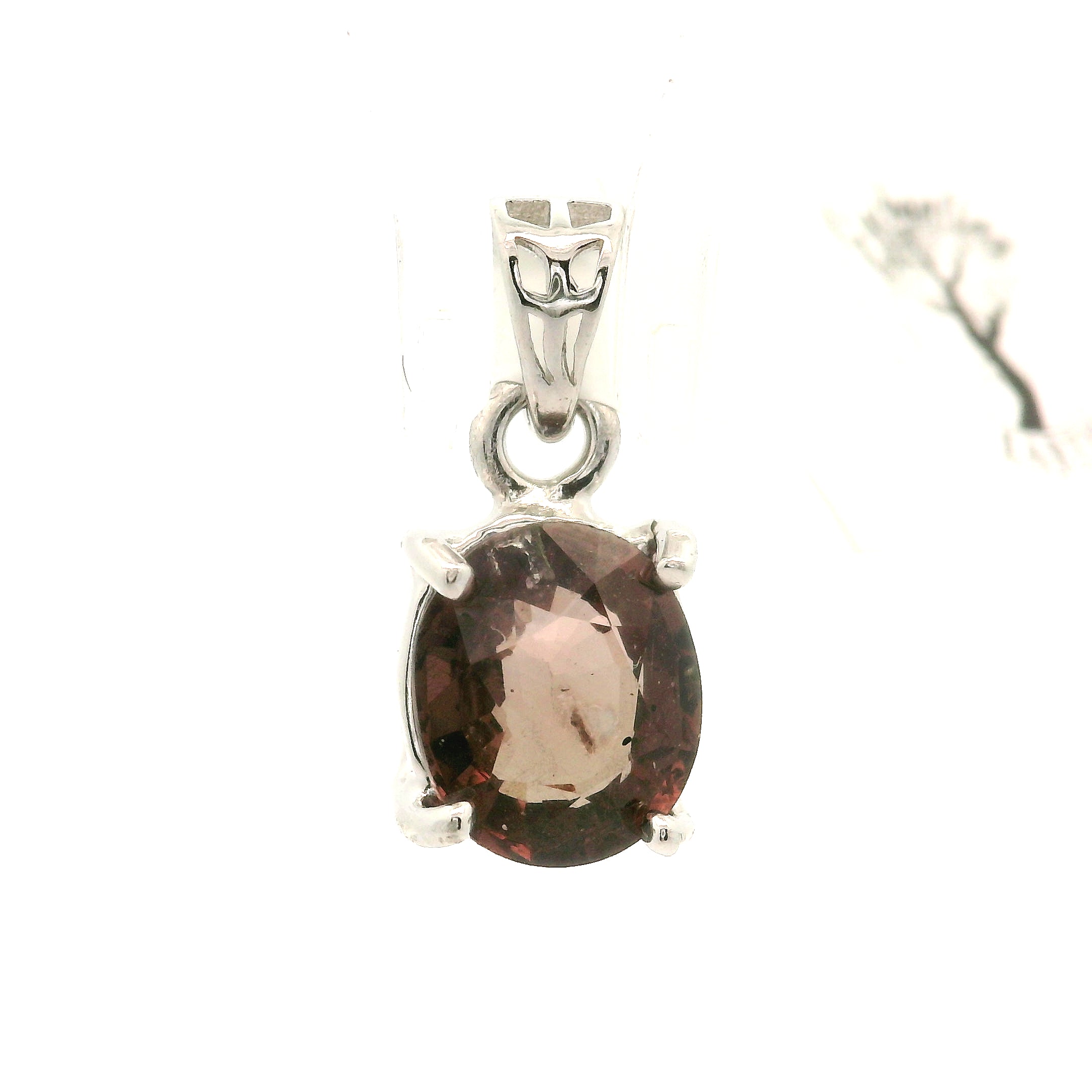 Brown Color Shift Tourmaline Pendant .925 Silver for Transformation