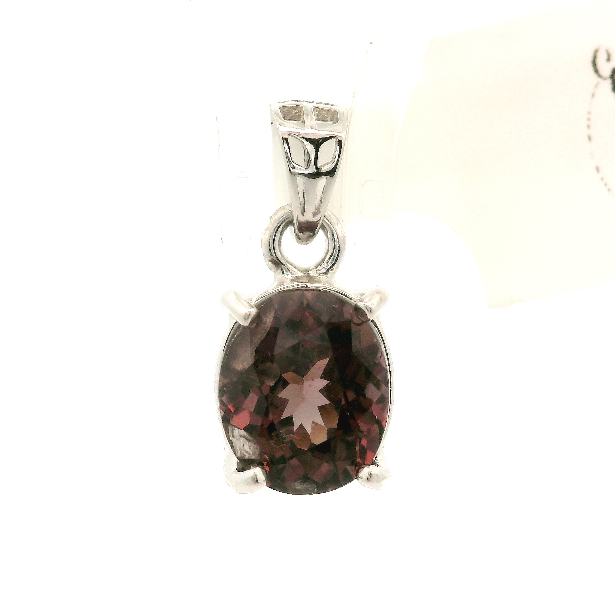 Brown Color Shift Tourmaline Pendant .925 Silver for Transformation