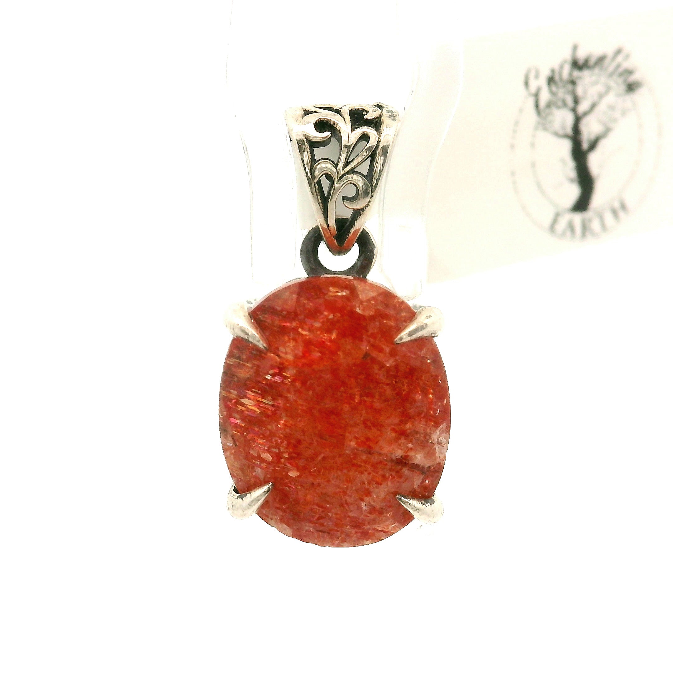 Sunstone Bad Witch Pendant .925 Silver for Confidence, Joy and Vitality