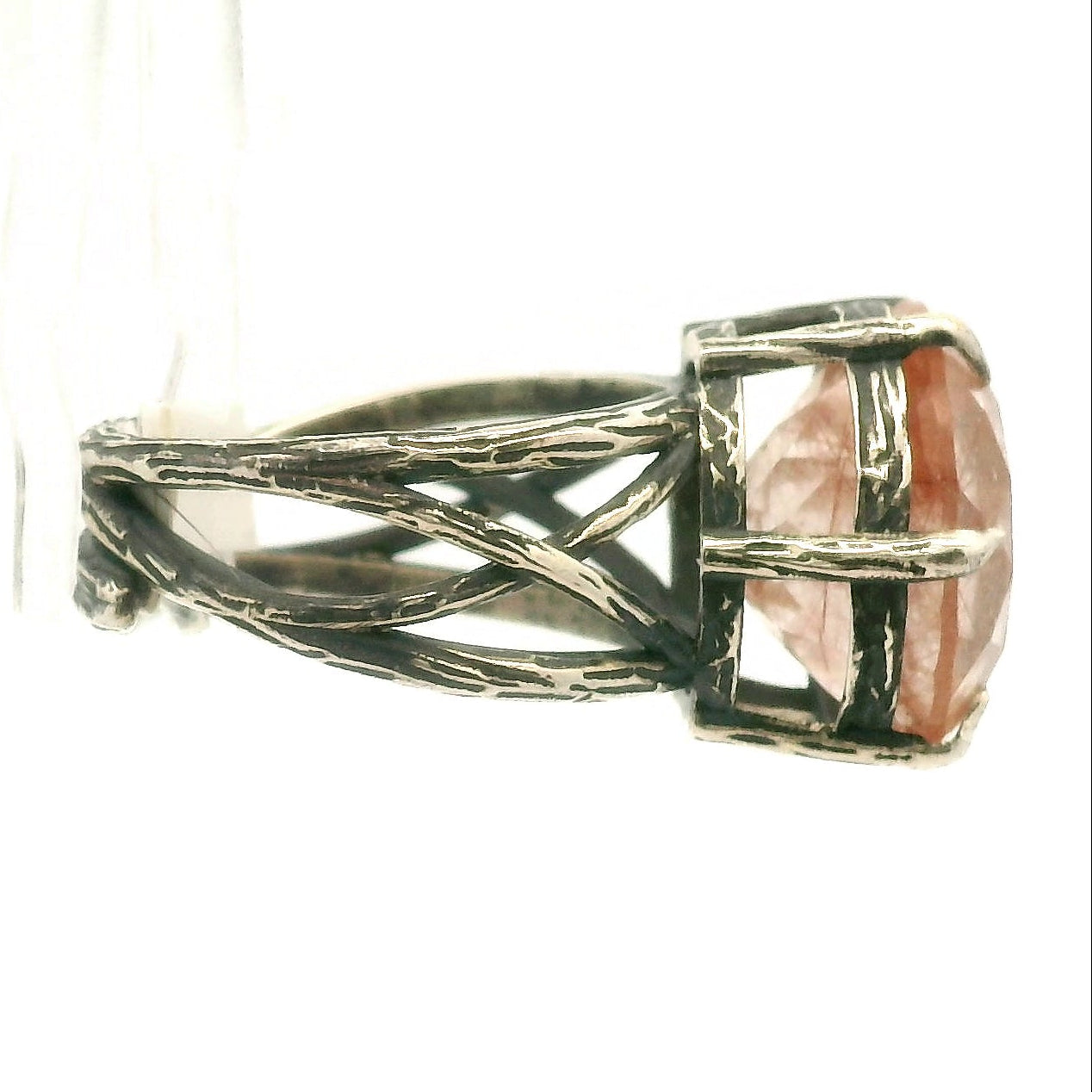 Bad Witch Copper Rutile Cuff Ring .925 Silver for Accelerating Intentions and Manifesting