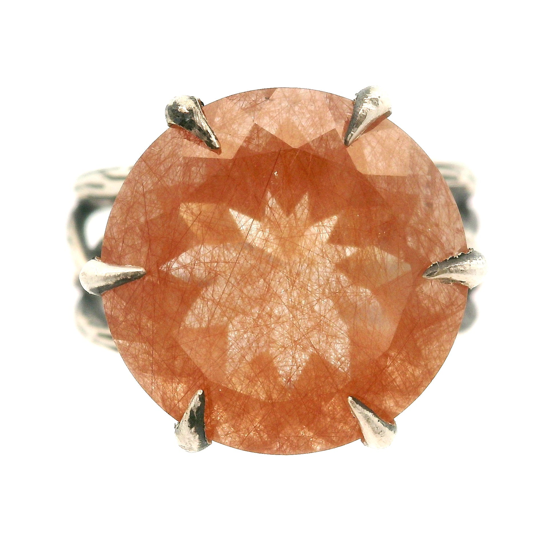 Bad Witch Copper Rutile Cuff Ring .925 Silver for Accelerating Intentions and Manifesting