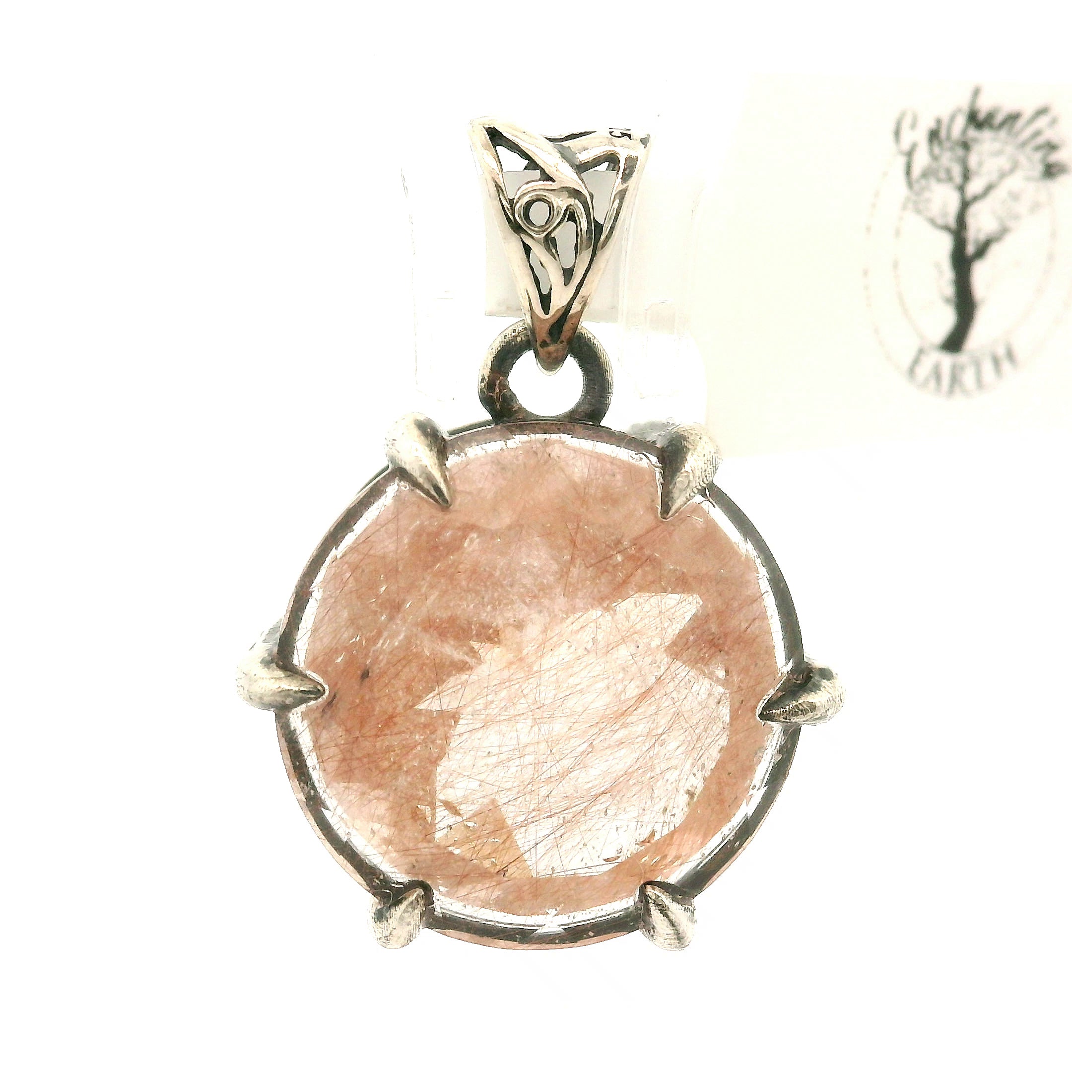 Bad Witch Copper Rutile Pendant .925 Silver for Accelerating Intentions and Manifesting