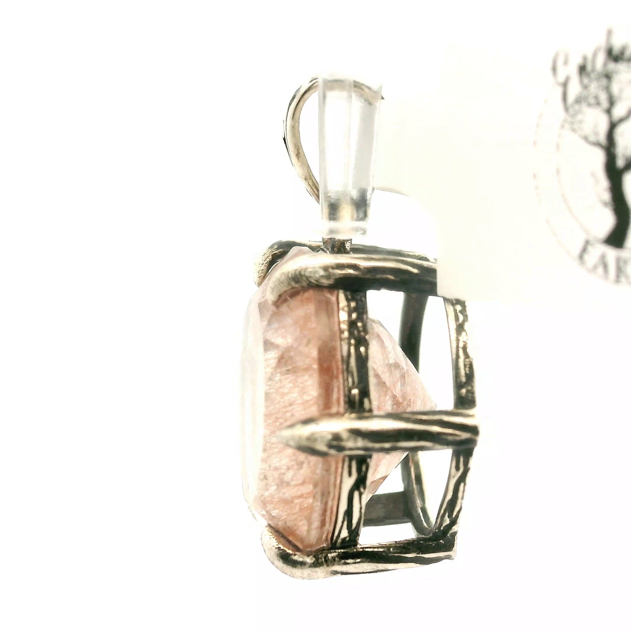 Bad Witch Copper Rutile Pendant .925 Silver for Accelerating Intentions and Manifesting