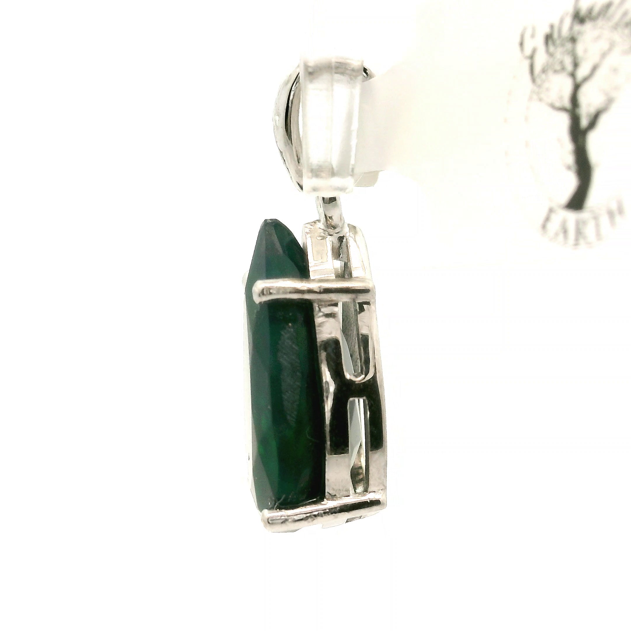 Black Opal (Heated) Pendant .925 Silver for Good Luck, Protection and Joy