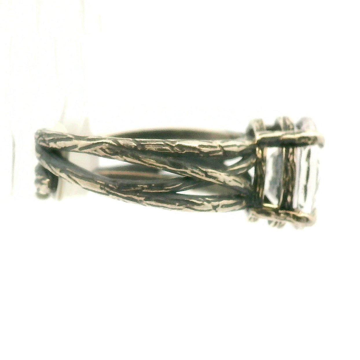 Bad Witch Danburite Cuff Ring .925 Silver for Connection with Higher Realms, Peace and Self Acceptance