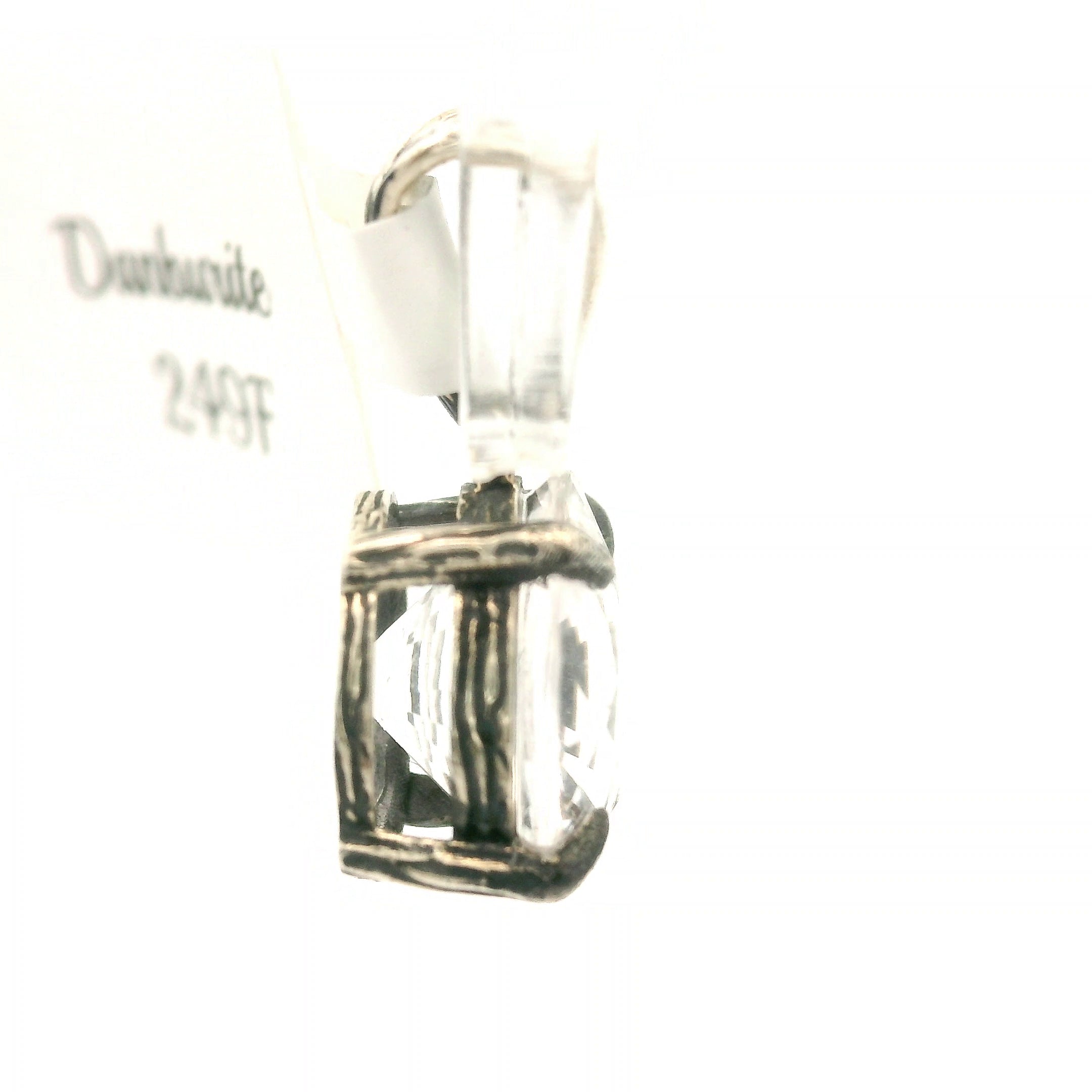 Bad Witch Danburite Pendant .925 Silver for Connection with Higher Realms, Peace and Self Acceptance