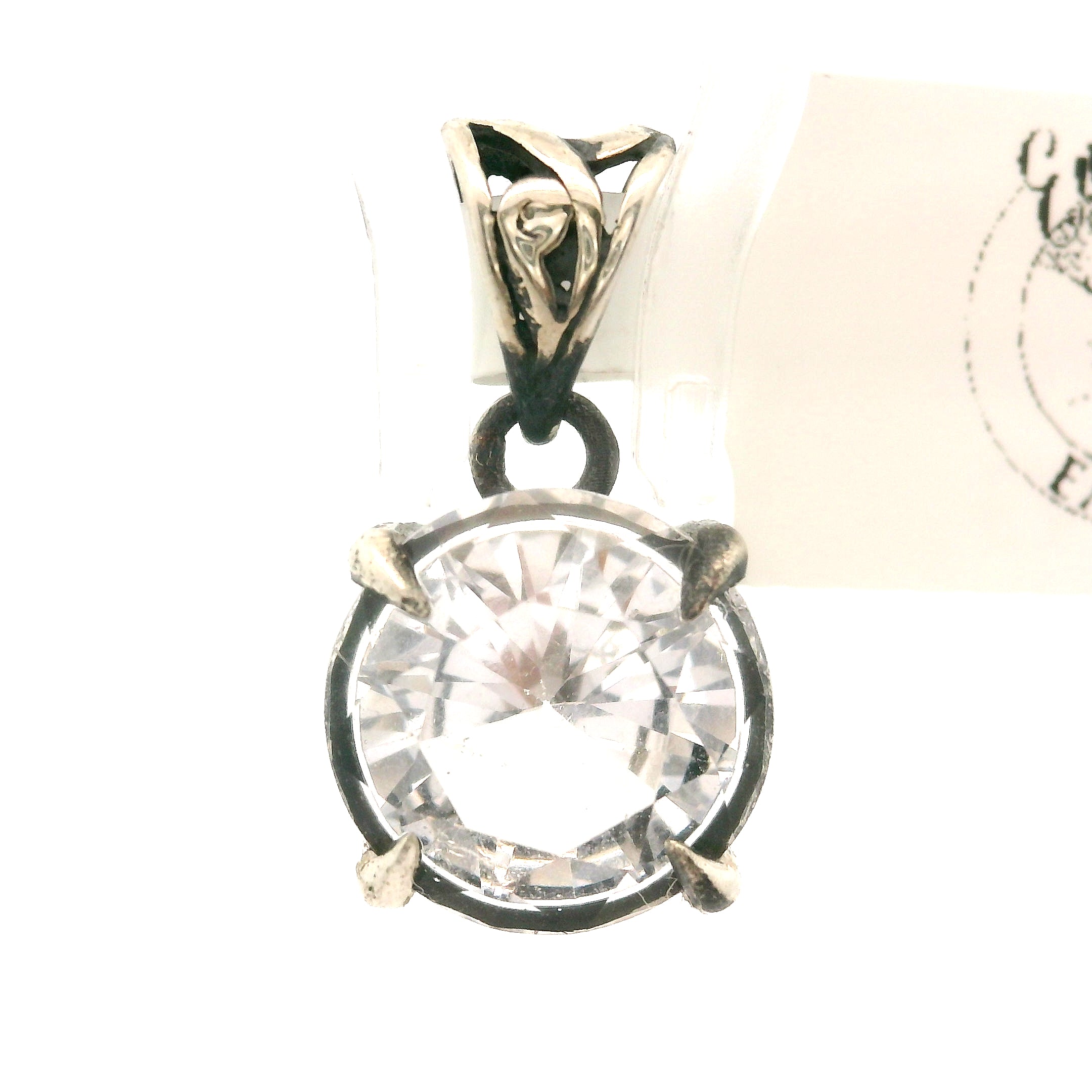 Bad Witch Danburite Pendant .925 Silver for Connection with Higher Realms, Peace and Self Acceptance