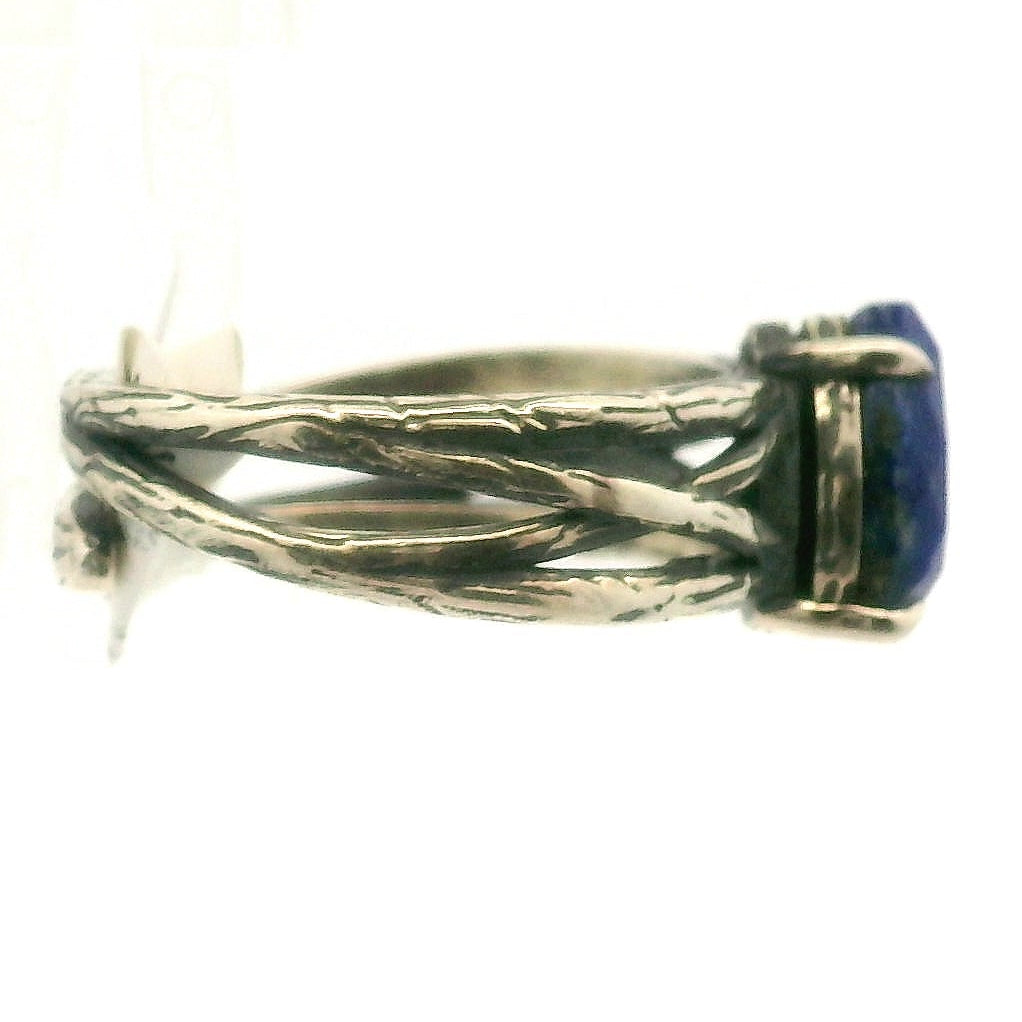 Lapis Lazuli Bad Witch Cuff Ring .925 Silver for Power and Confidence