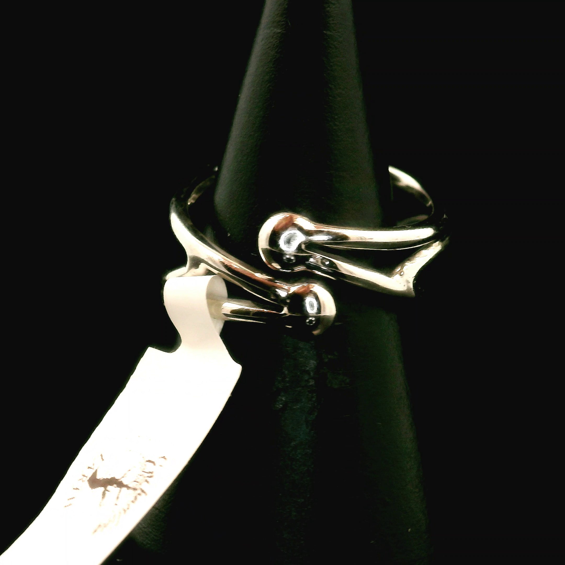 Kiwi Jasper Cuff Ring 925 Silver for Support during Stress or Addiction