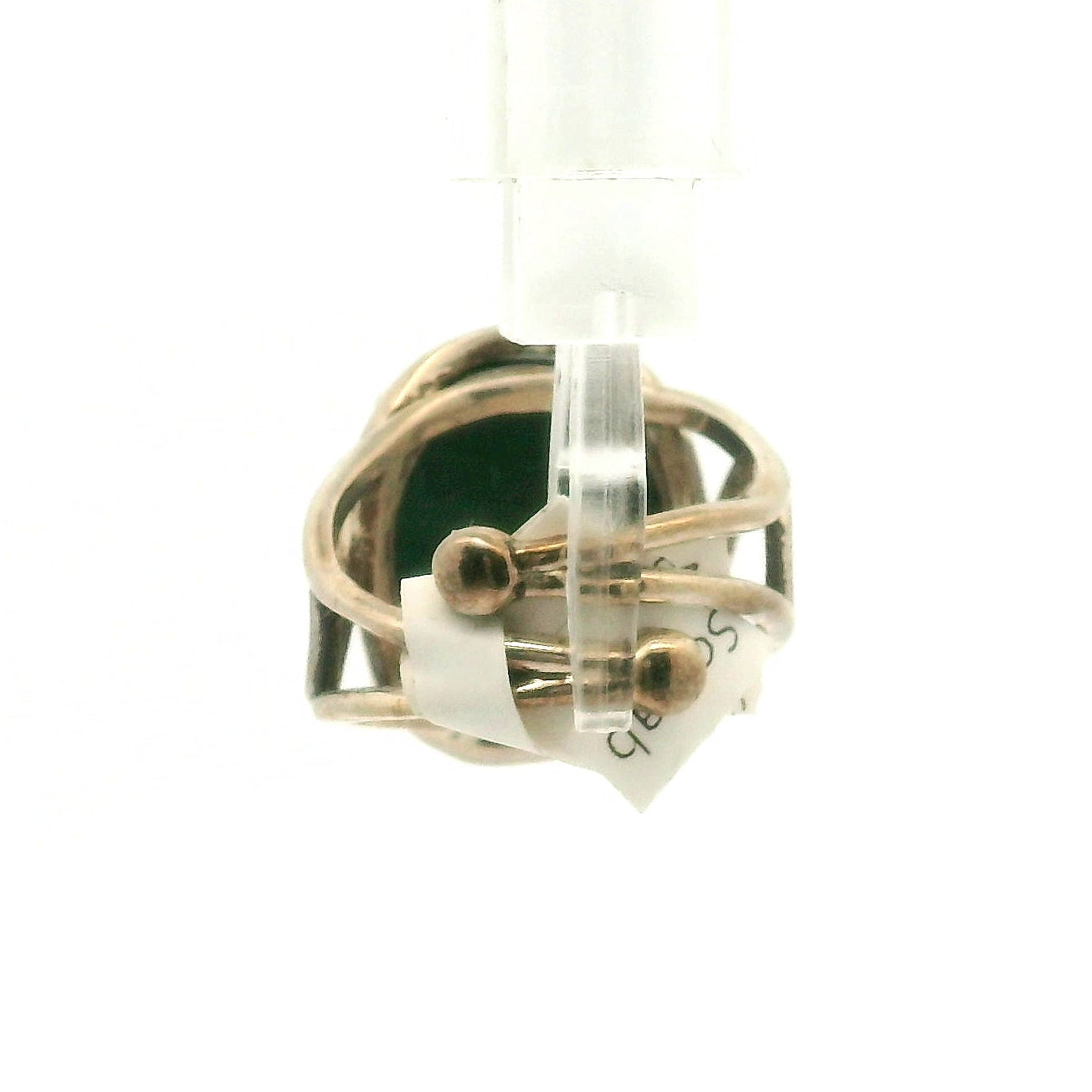 Malachite Scarab Finger Cuff Adjustable Ring .925 Sterling Silver for Transformation, Power and Wealth