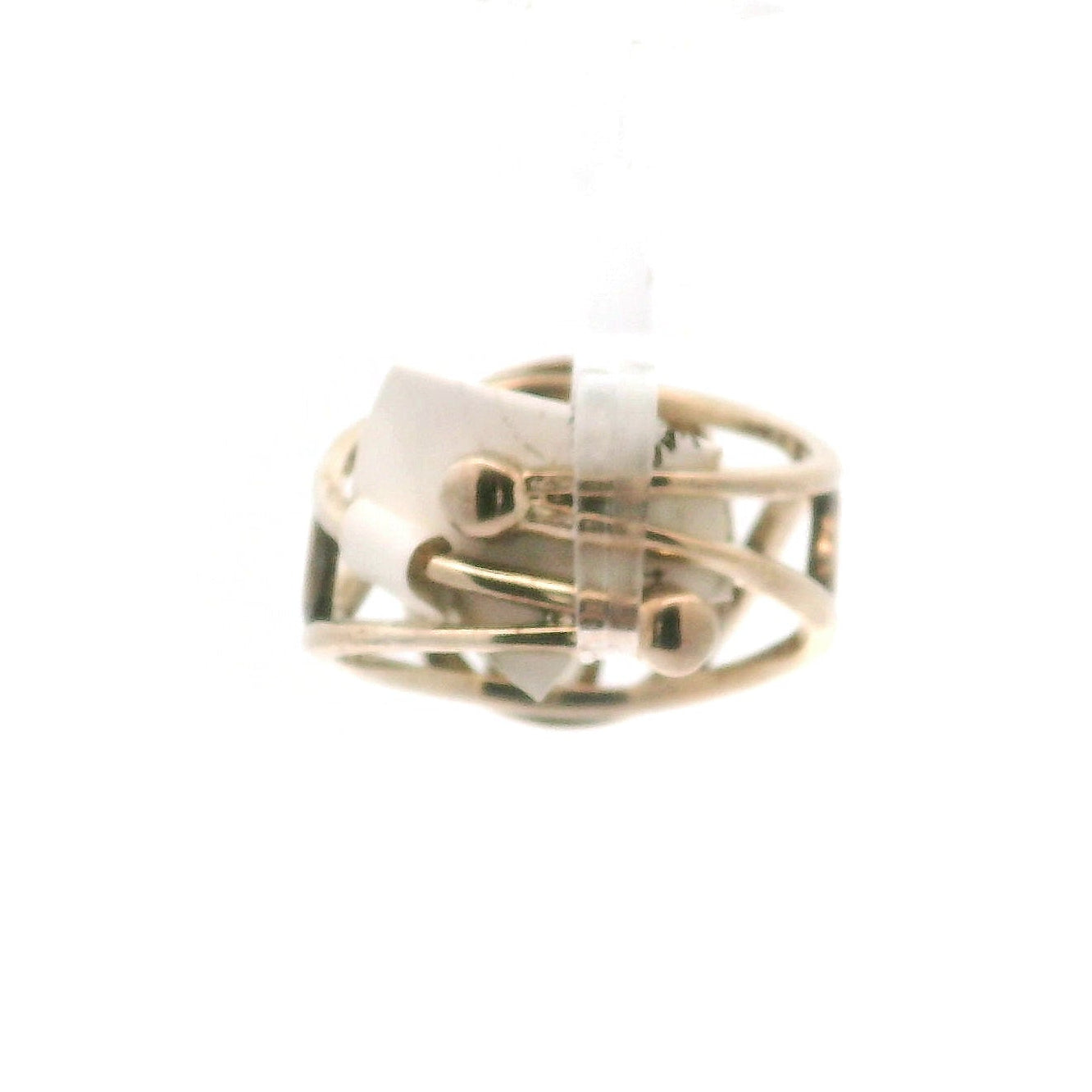 Rainbow Moonstone Ganesha Cuff Ring .925 Sterling Silver for New Beginnings & Clearing Blockages