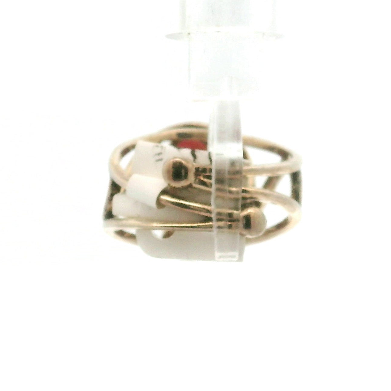 Thulite Ganesha Cuff Ring .925 Sterling Silver for Expressing Love, Pleasure & Clearing Blockages