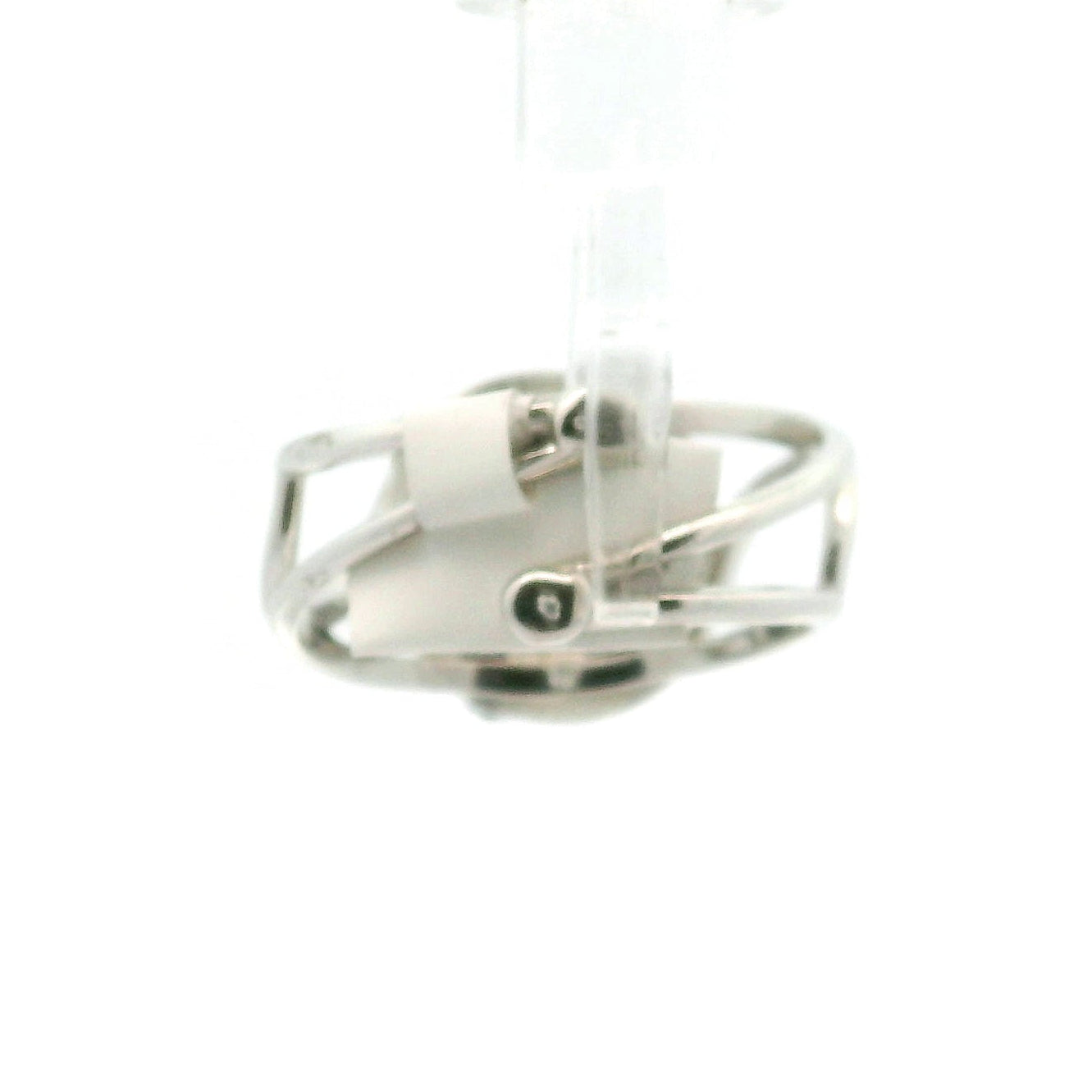 Spectrolite Carved Ganesha Cuff Ring .925 Silver for Magic and Removing Obstacles