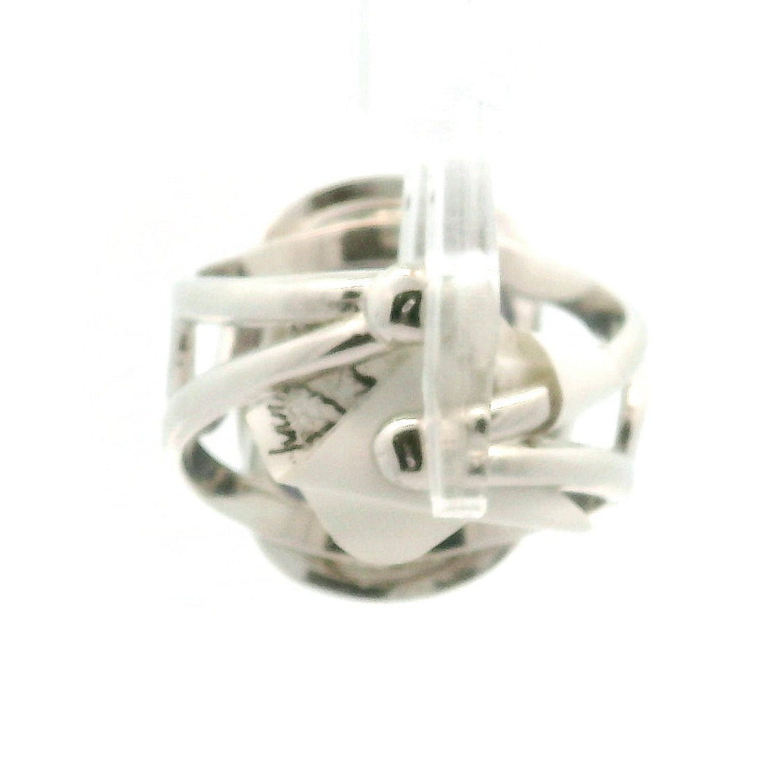 Iolite Ganesha Cuff Ring .925 Silver for Intuition, Divination and Wisdom