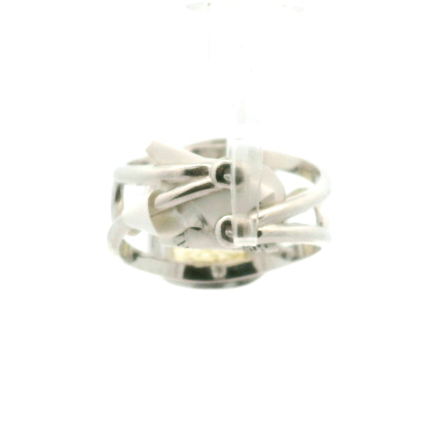 Yellow Scapolite Carved Ganesha Cuff Ring .925 Silver for Insight and Removing Obstacles