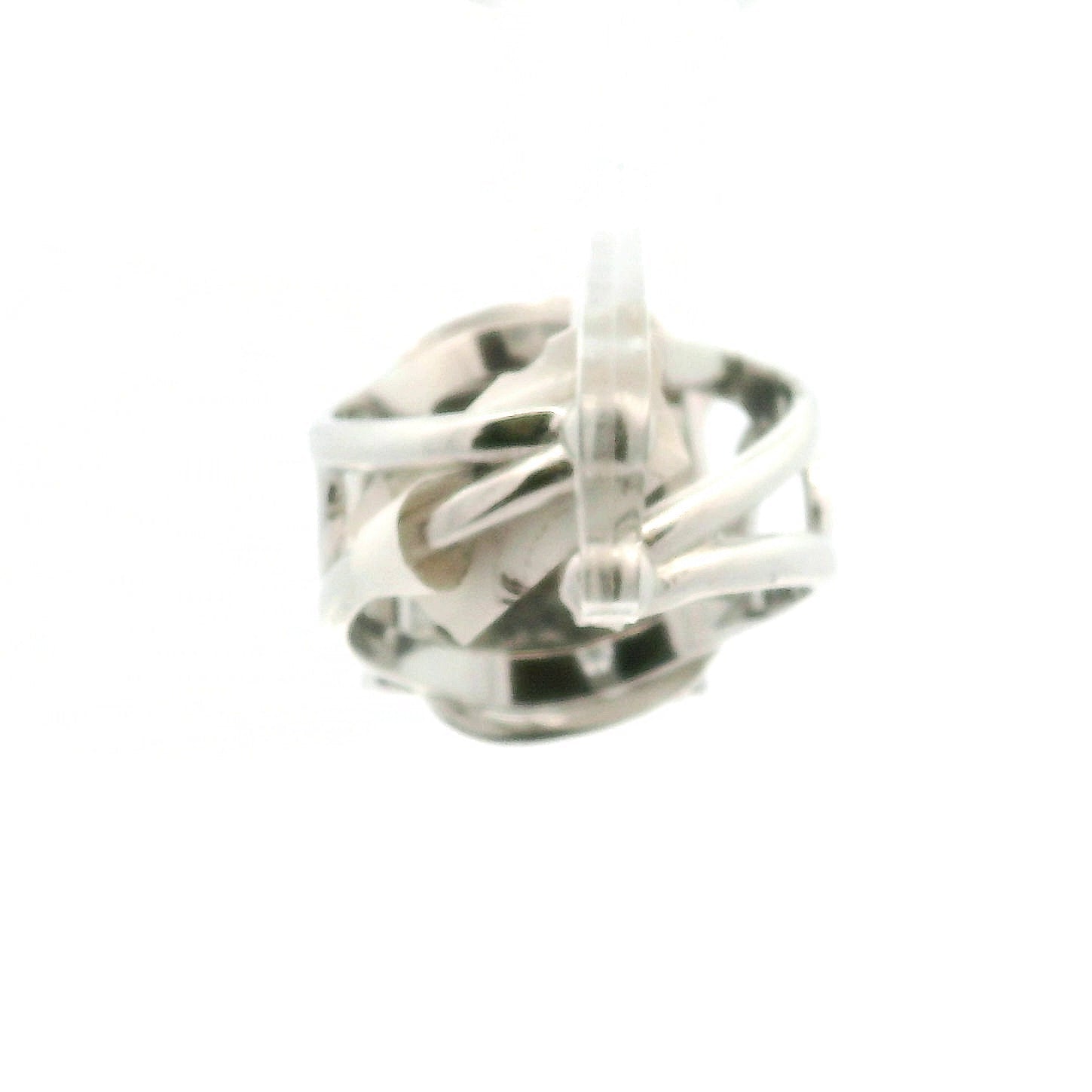 Black Sapphire Ganesha Cuff Ring 925 Silver for Good Luck, Prosperity and Protection