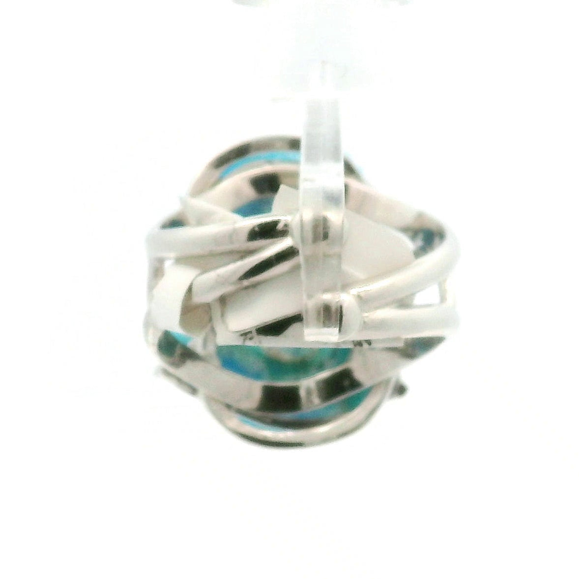 Turquoise Carved Ganesha Cuff Ring for Good Luck, Prosperity and Protection