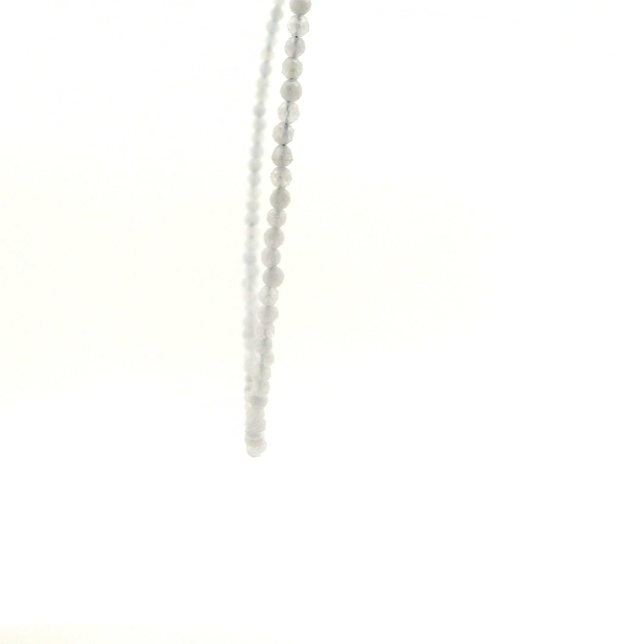 Blue Lace Agate Micro Faceted Choker/Layering Necklace 925 Silver for Confident Communication