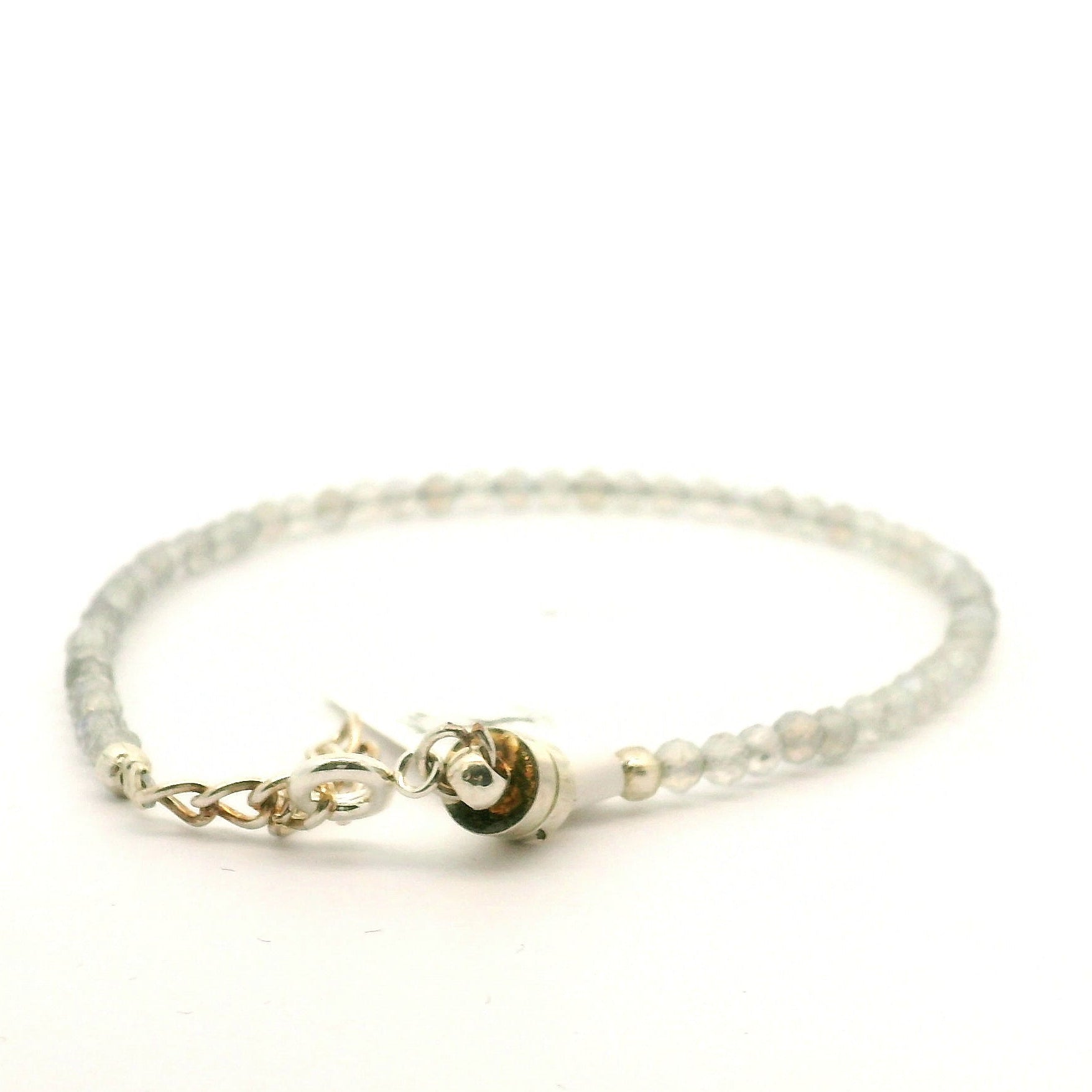 Labradorite Micro Faceted Bracelet for Tranformation and Magic